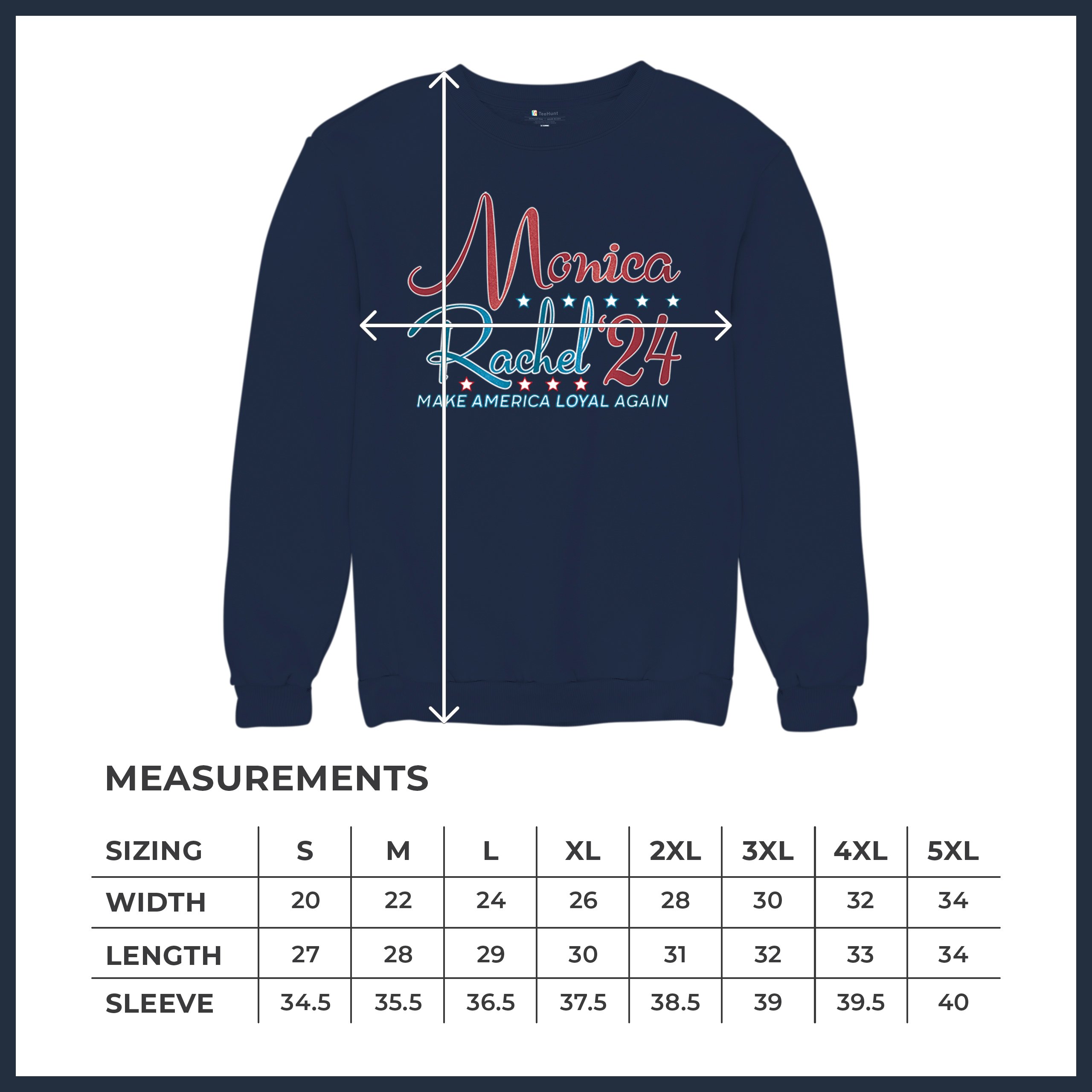 Monica Rachel 24 Make America Loyal Again Sweatshirt President Friends Crewneck - Picture 36 of 50