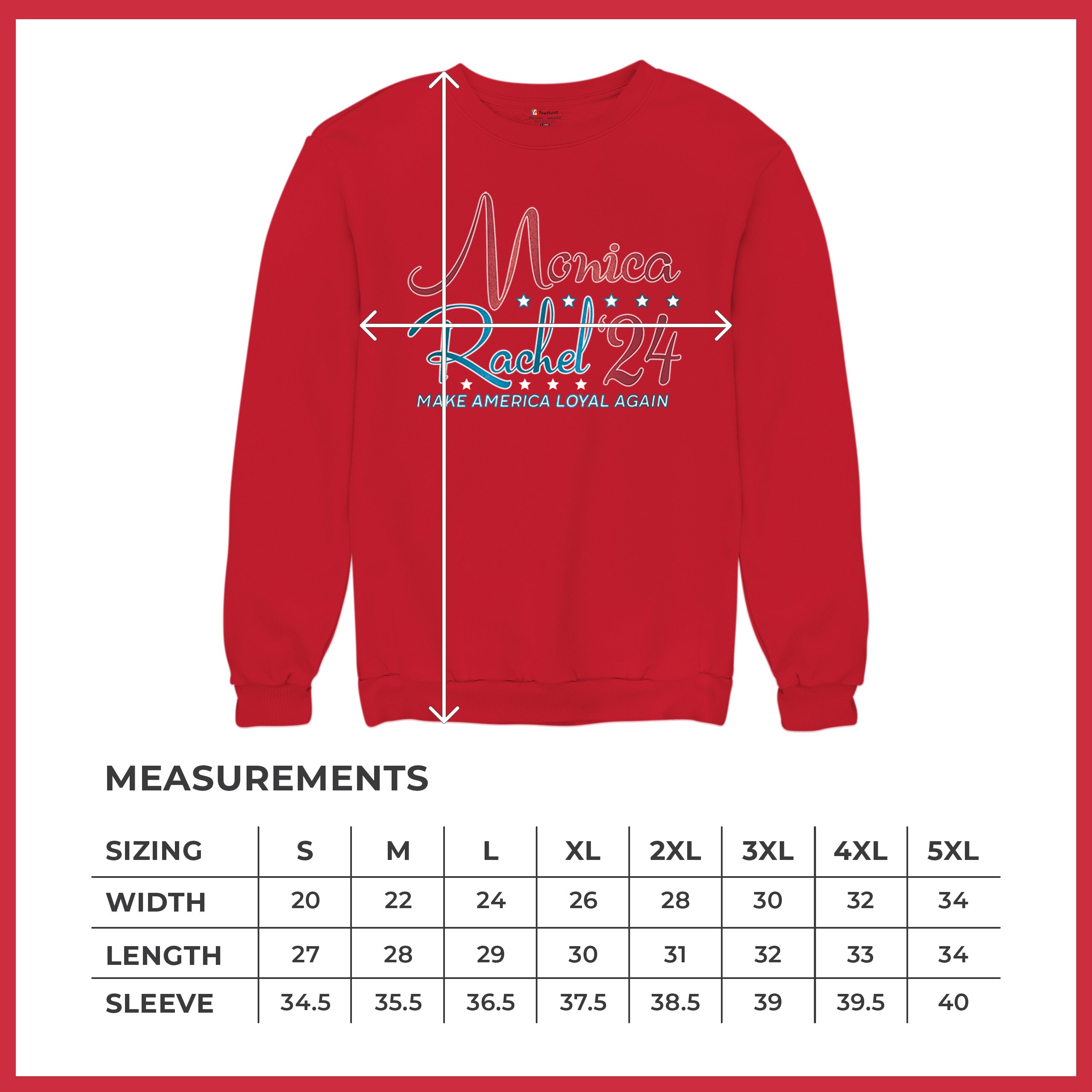 Monica Rachel 24 Make America Loyal Again Sweatshirt President Friends Crewneck - Picture 22 of 50