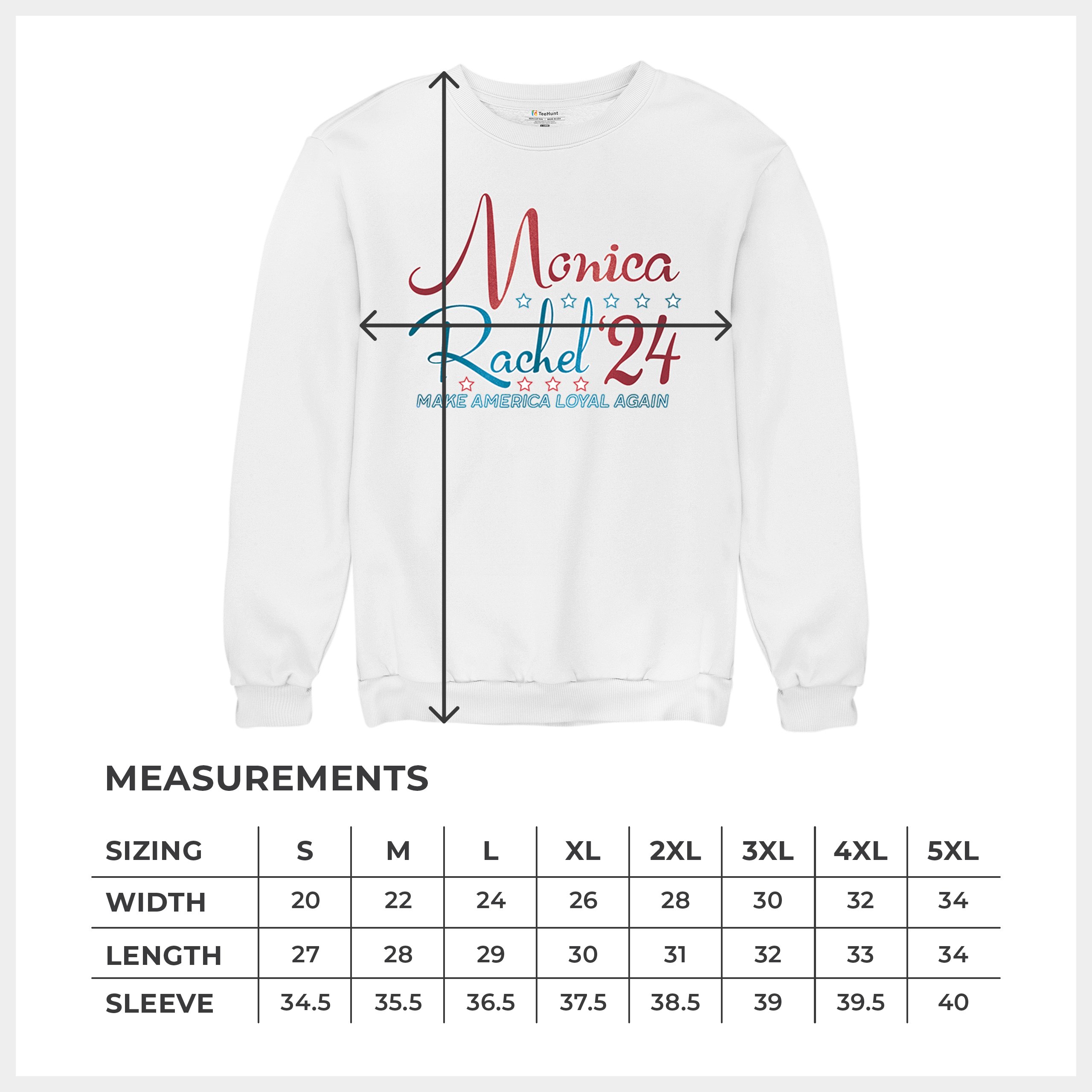 Monica Rachel 24 Make America Loyal Again Sweatshirt President Friends Crewneck - Picture 29 of 50