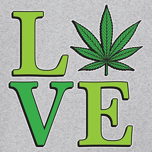 Love Weed Leaf Muscle Shirt Cannabis 420 Wordplay Marijuana Stoner Plant Men's - Picture 11 of 43