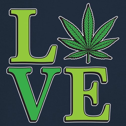 Love Weed Leaf Muscle Shirt Cannabis 420 Wordplay Marijuana Stoner Plant Men's - Picture 32 of 43