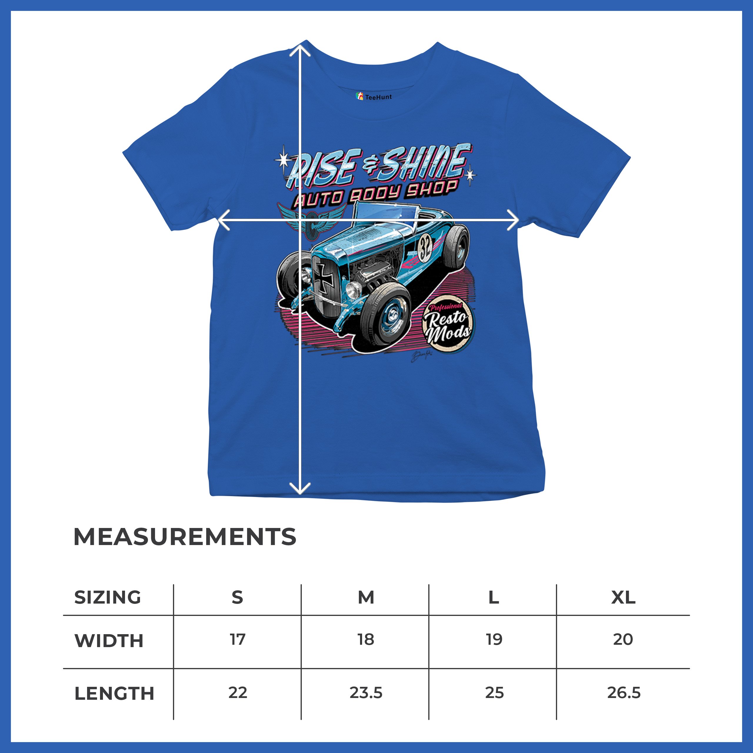 Rise and Shine Hot Rod Youth T-shirt Auto Body Shop Custom Classic Cars Kids - Picture 43 of 50