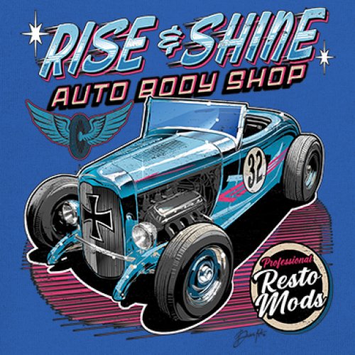 Rise and Shine Hot Rod Youth T-shirt Auto Body Shop Custom Classic Cars Kids - Picture 39 of 50