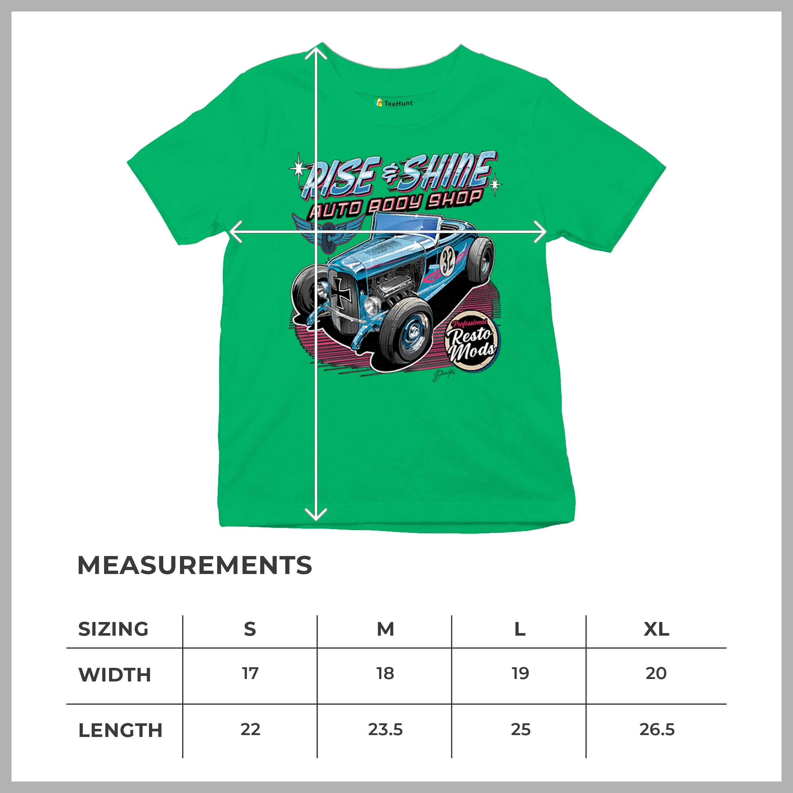 Rise and Shine Hot Rod Youth T-shirt Auto Body Shop Custom Classic Cars Kids - Picture 36 of 50