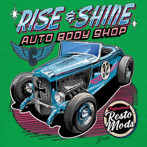 Rise and Shine Hot Rod Youth T-shirt Auto Body Shop Custom Classic Cars Kids - Picture 32 of 50