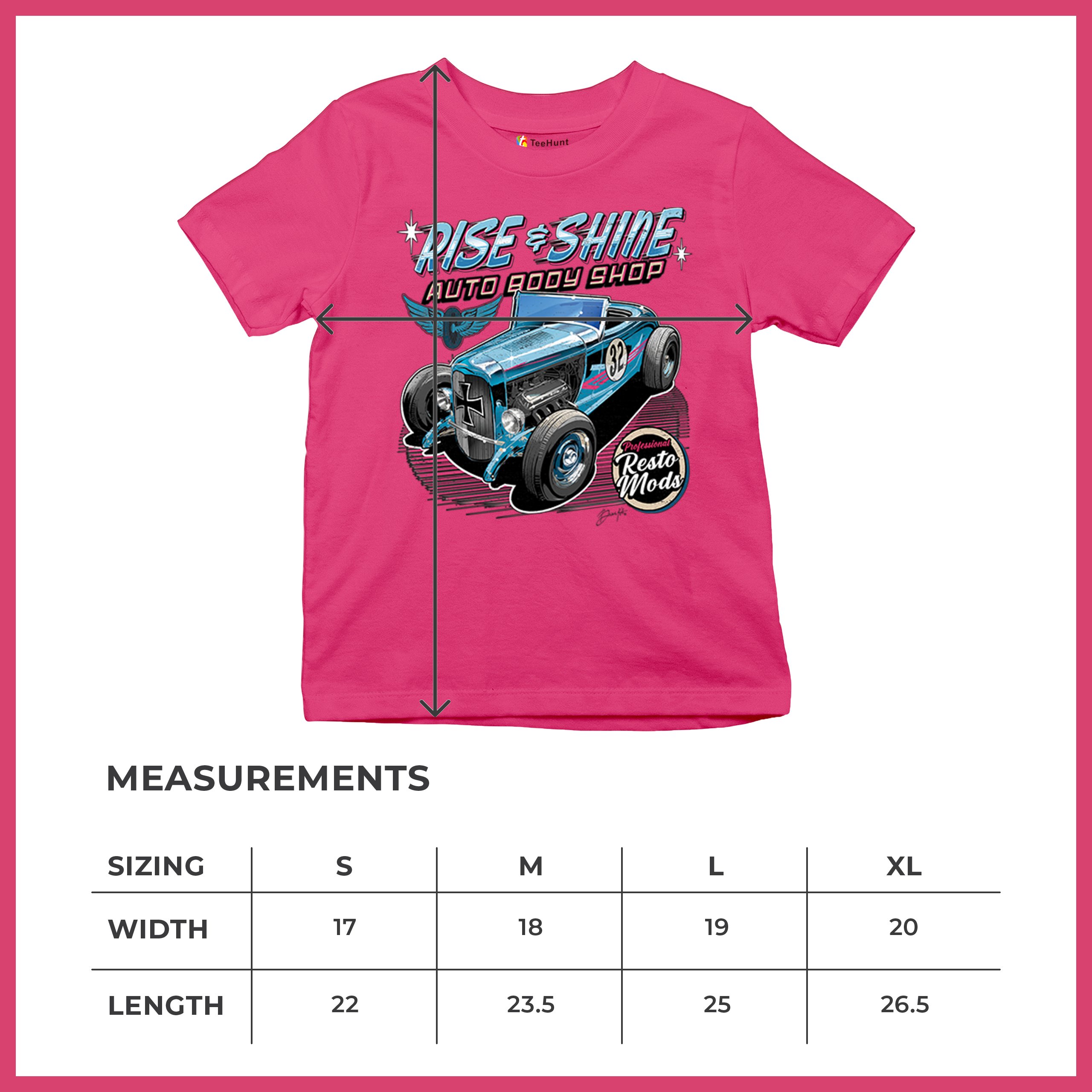 Rise and Shine Hot Rod Youth T-shirt Auto Body Shop Custom Classic Cars Kids - Picture 50 of 50
