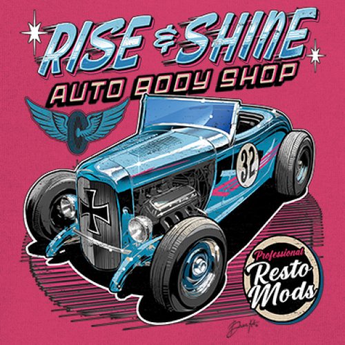 Rise and Shine Hot Rod Youth T-shirt Auto Body Shop Custom Classic Cars Kids - Picture 46 of 50