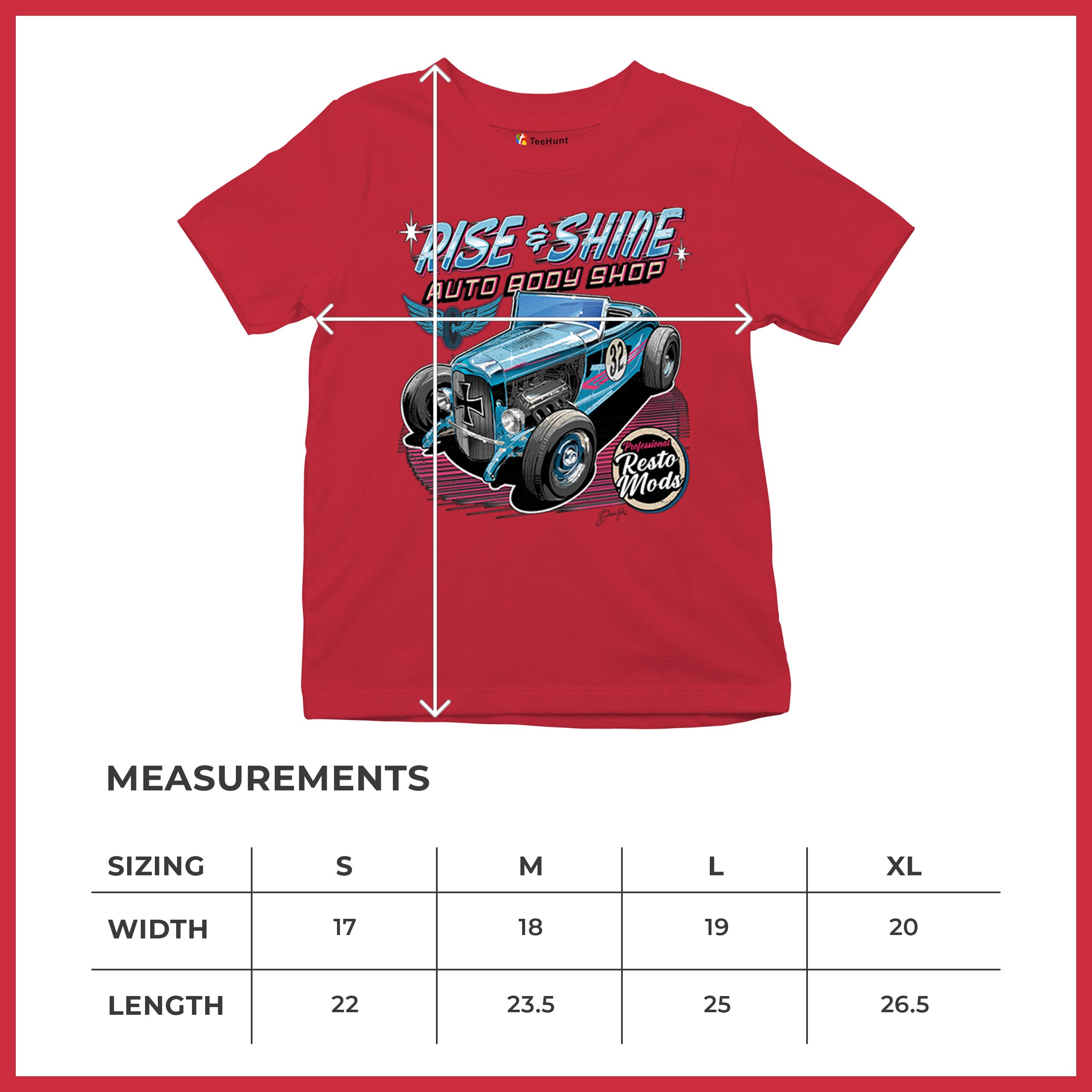 Rise and Shine Hot Rod Youth T-shirt Auto Body Shop Custom Classic Cars Kids - Picture 22 of 50