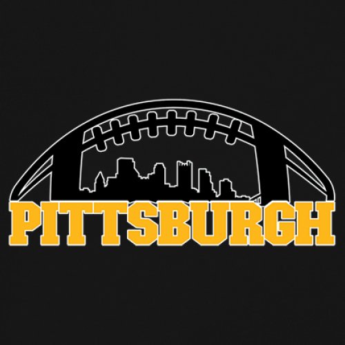 Pittsburgh Skyline Football Youth T-shirt Steel City Bleed Black and Gold Kids - Picture 11 of 50