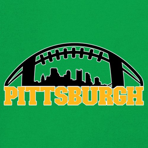 Pittsburgh Skyline Football Youth T-shirt Steel City Bleed Black and Gold Kids - Picture 32 of 50