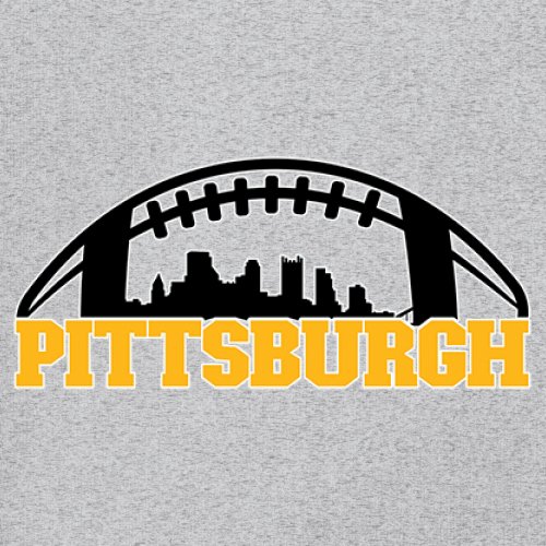 Pittsburgh Skyline Football Youth T-shirt Steel City Bleed Black and Gold Kids - Picture 18 of 50