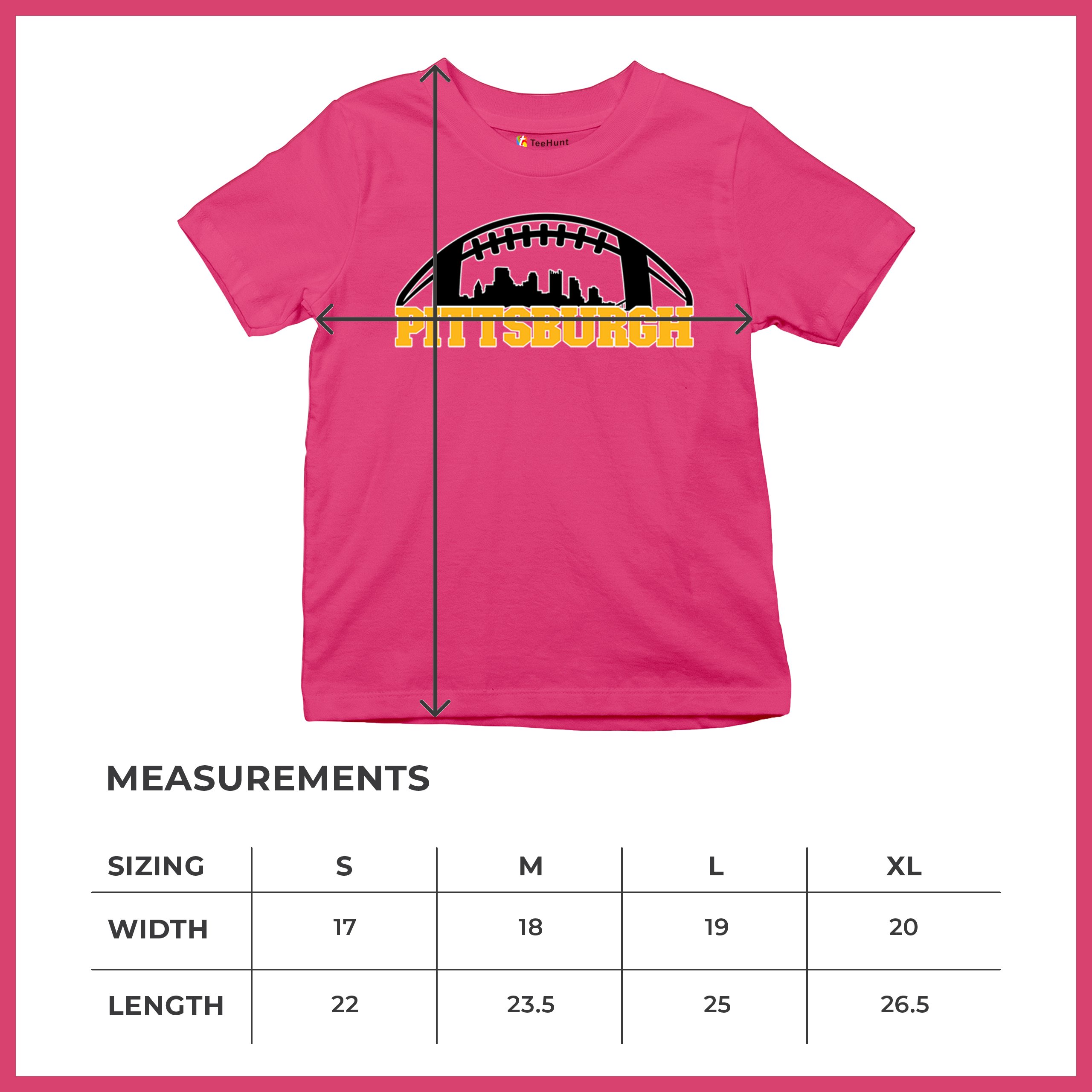 Pittsburgh Skyline Football Youth T-shirt Steel City Bleed Black and Gold Kids - Picture 50 of 50