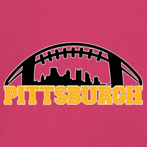 Pittsburgh Skyline Football Youth T-shirt Steel City Bleed Black and Gold Kids - Picture 46 of 50