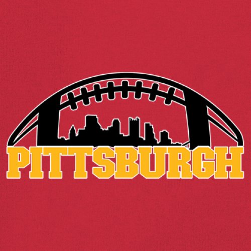 Pittsburgh Skyline Football Youth T-shirt Steel City Bleed Black and Gold Kids - Picture 25 of 50