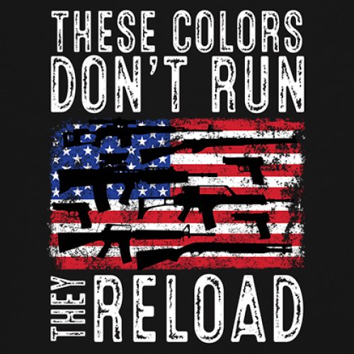 ALTRA T shirt a maniche lunghe These Colors Don't Run They Reload 2° emendamento diritti pistola