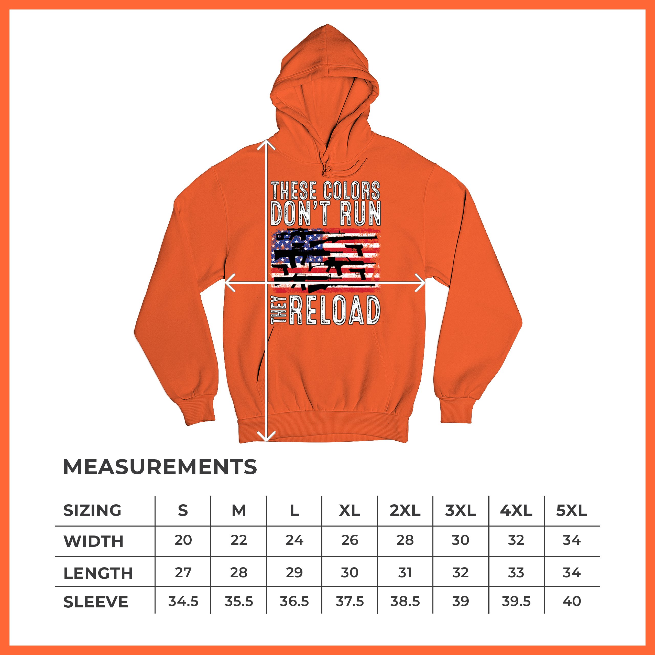 These Colors Don't Run They Reload Sweatshirt 2nd Amendment Gun Rights Hoodie - Picture 22 of 57