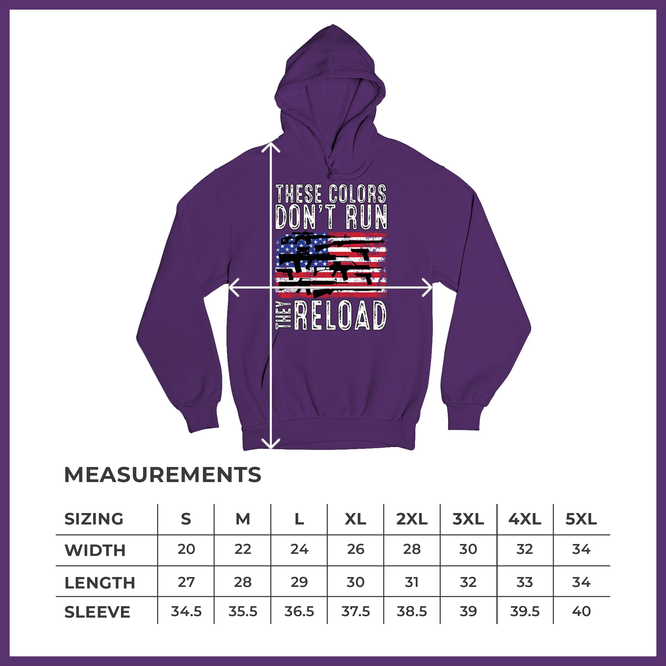 These Colors Don't Run They Reload Sweatshirt 2nd Amendment Gun Rights Hoodie - Picture 29 of 57