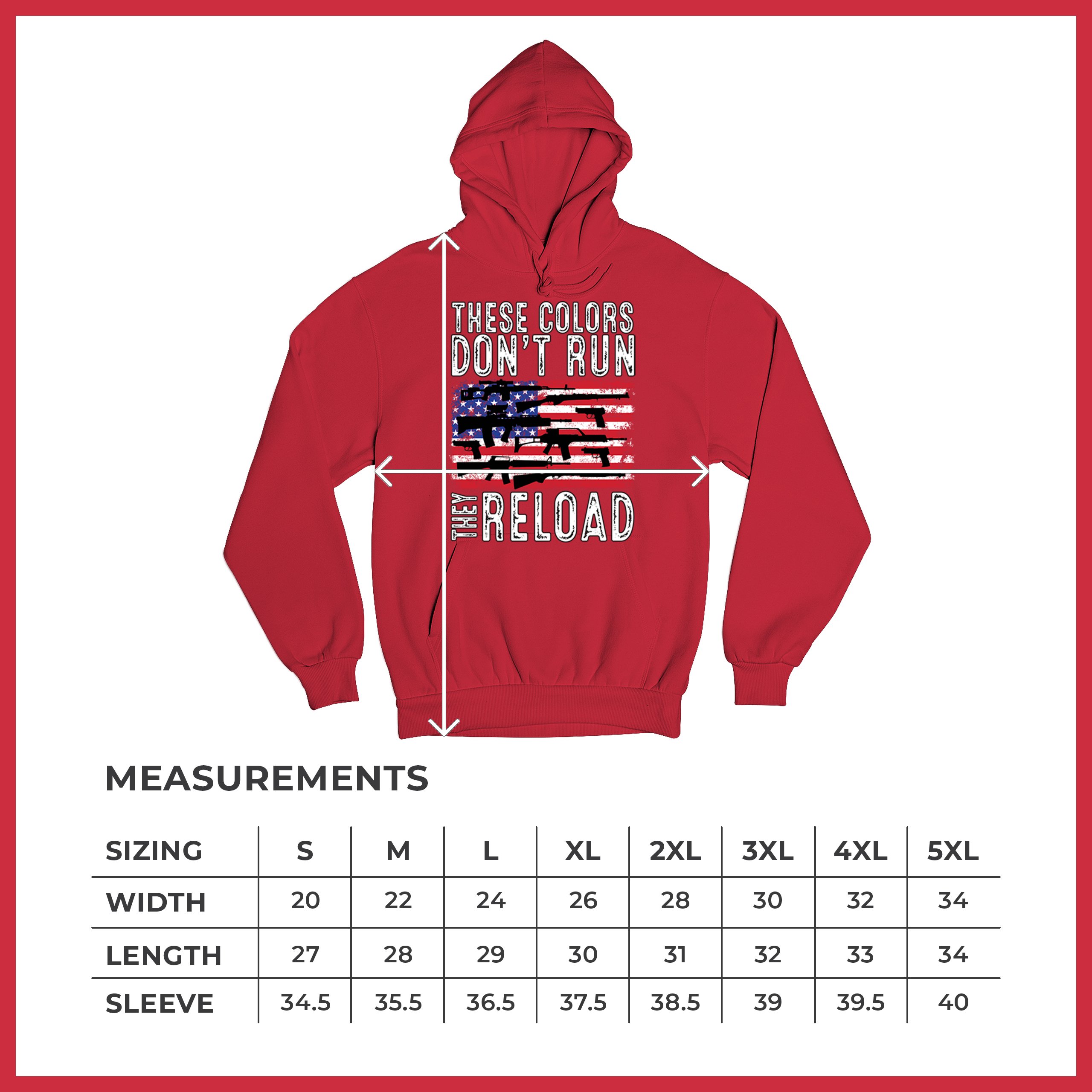 These Colors Don't Run They Reload Sweatshirt 2nd Amendment Gun Rights Hoodie - Picture 36 of 57