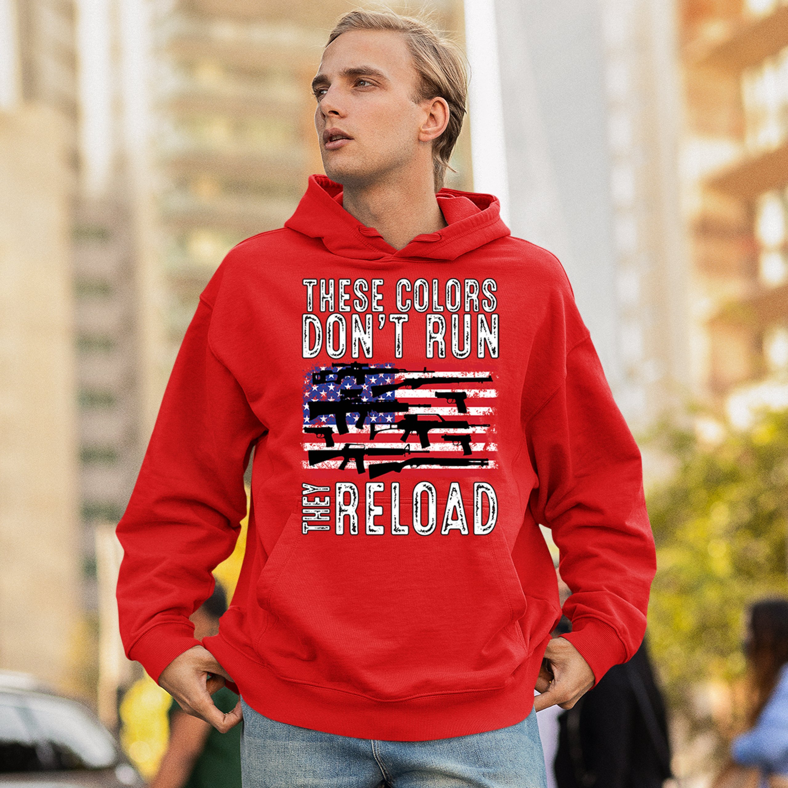 These Colors Don't Run They Reload Sweatshirt 2nd Amendment Gun Rights Hoodie - Picture 33 of 57