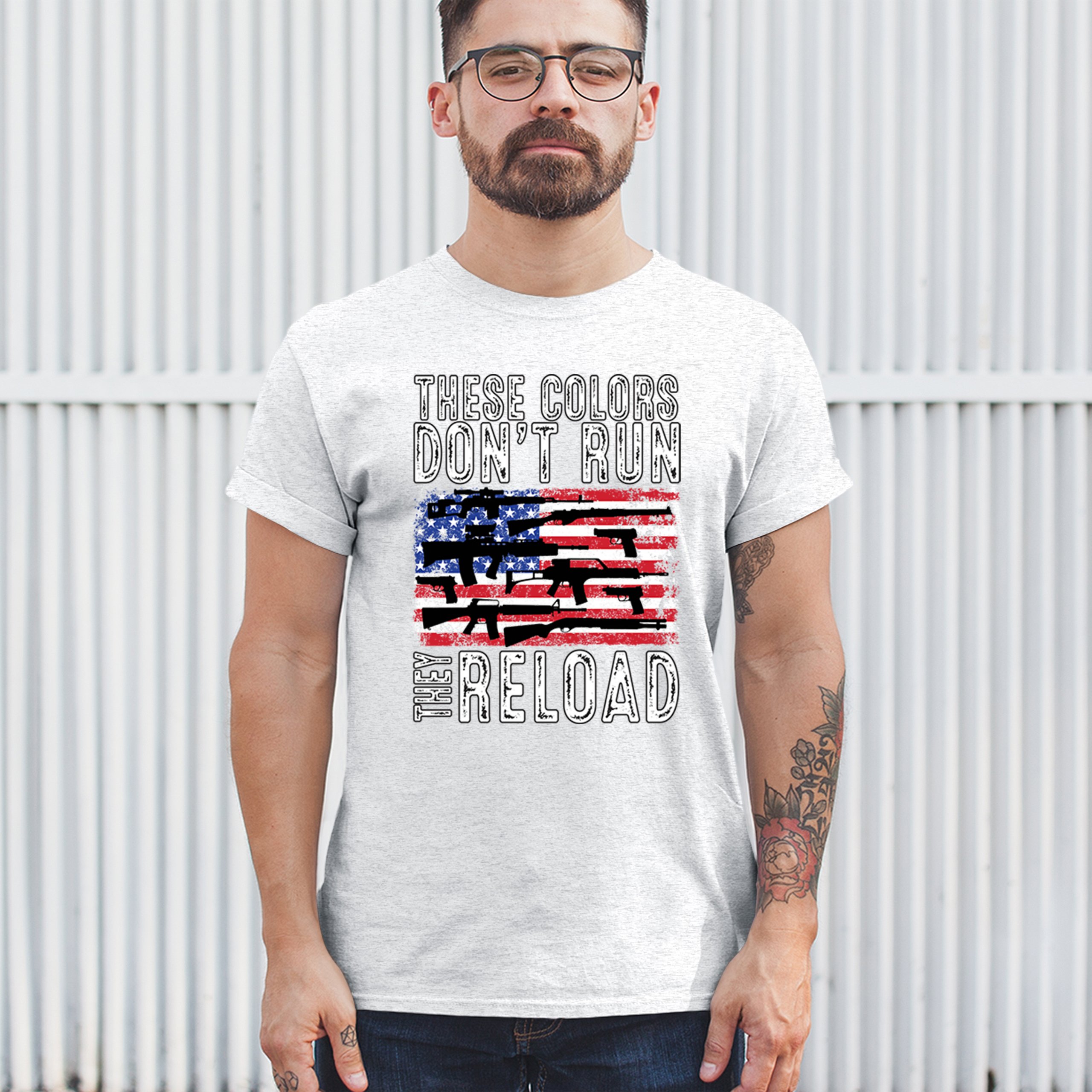 These Colors Don't Run They Reload T-shirt 2nd Amendment Gun Rights Men's Tee - Picture 68 of 113