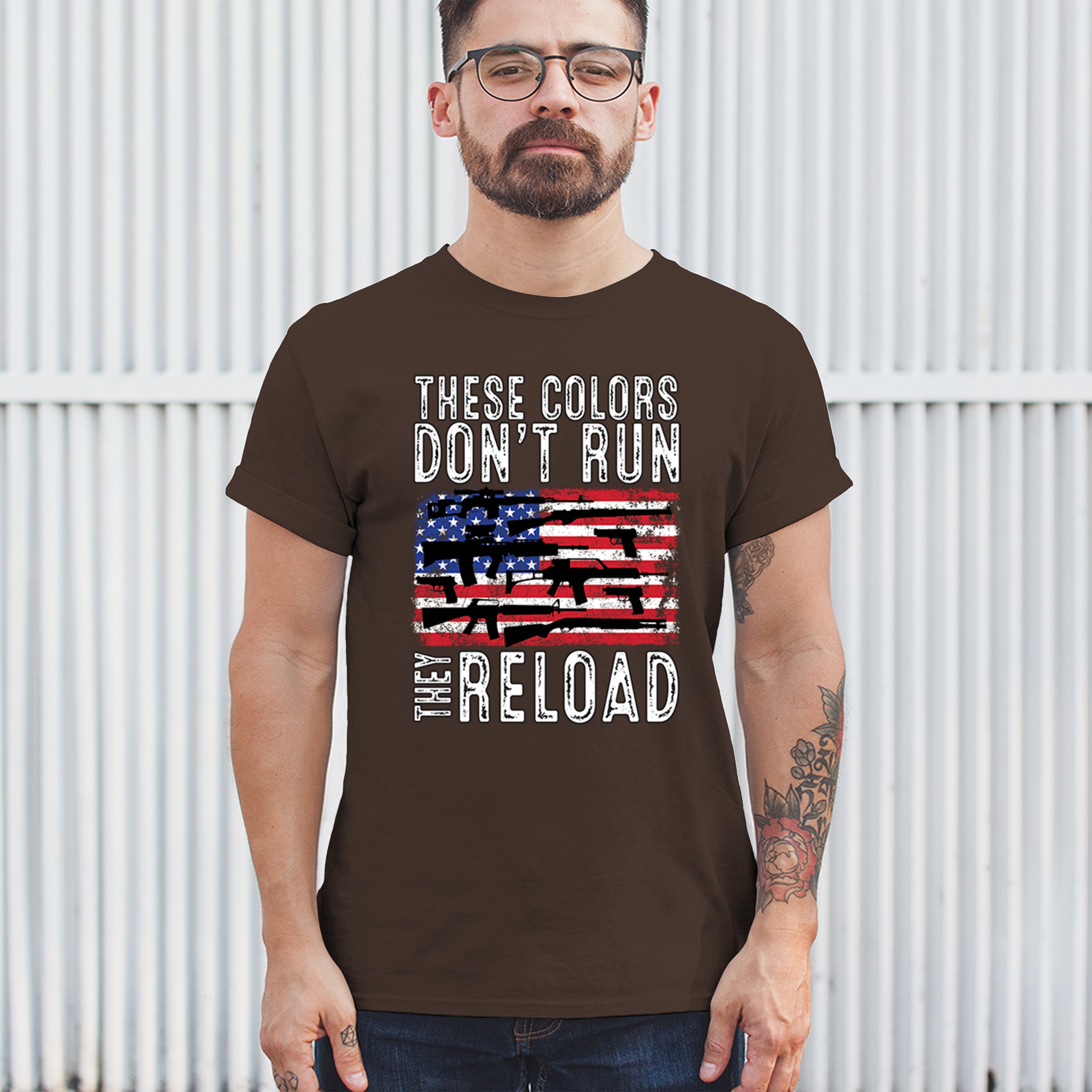 These Colors Don't Run They Reload T-shirt 2nd Amendment Gun Rights Men's Tee - Picture 75 of 113