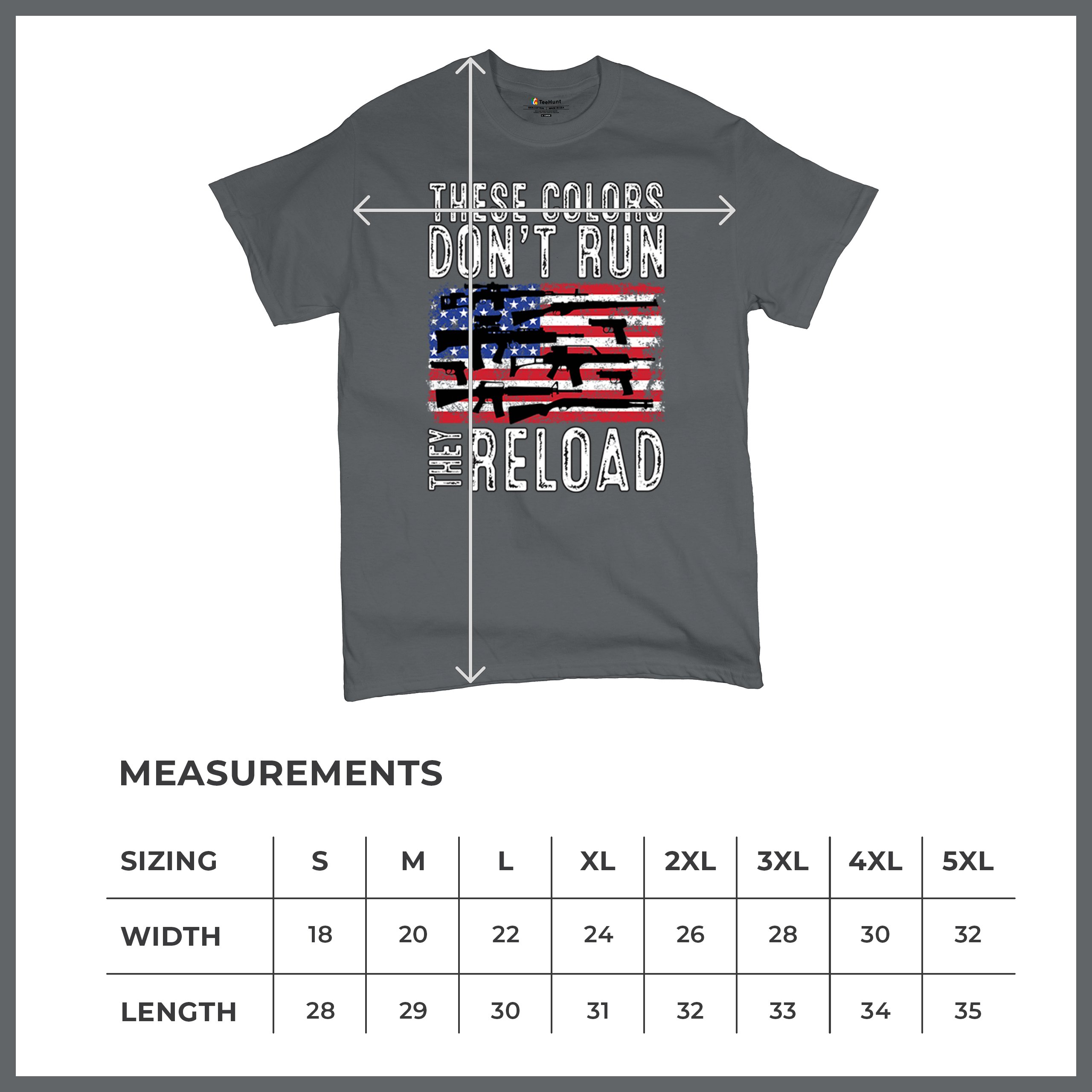 These Colors Don't Run They Reload T-shirt 2nd Amendment Gun Rights Men's Tee - Picture 85 of 113