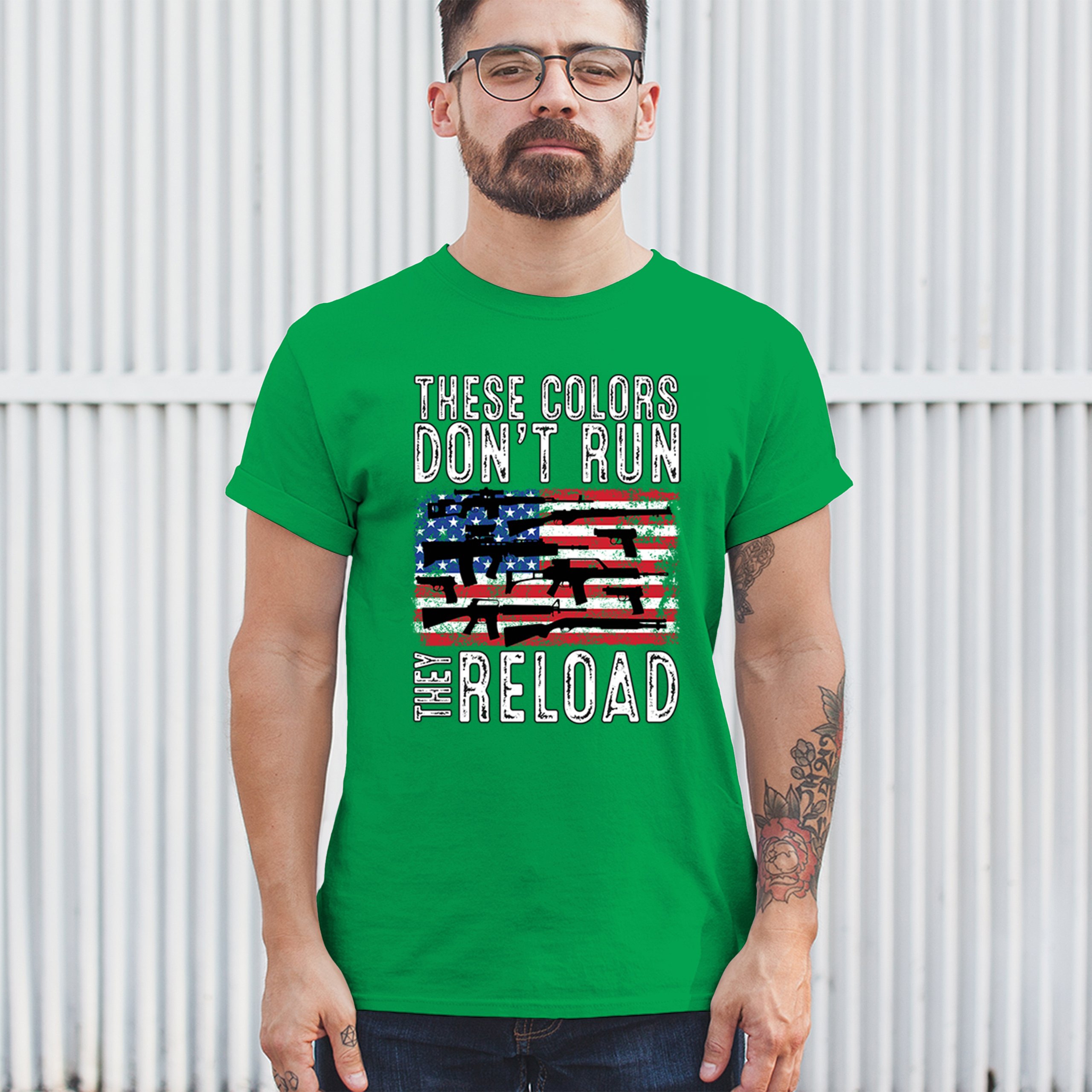 These Colors Don't Run They Reload T-shirt 2nd Amendment Gun Rights Men's Tee - Picture 61 of 113