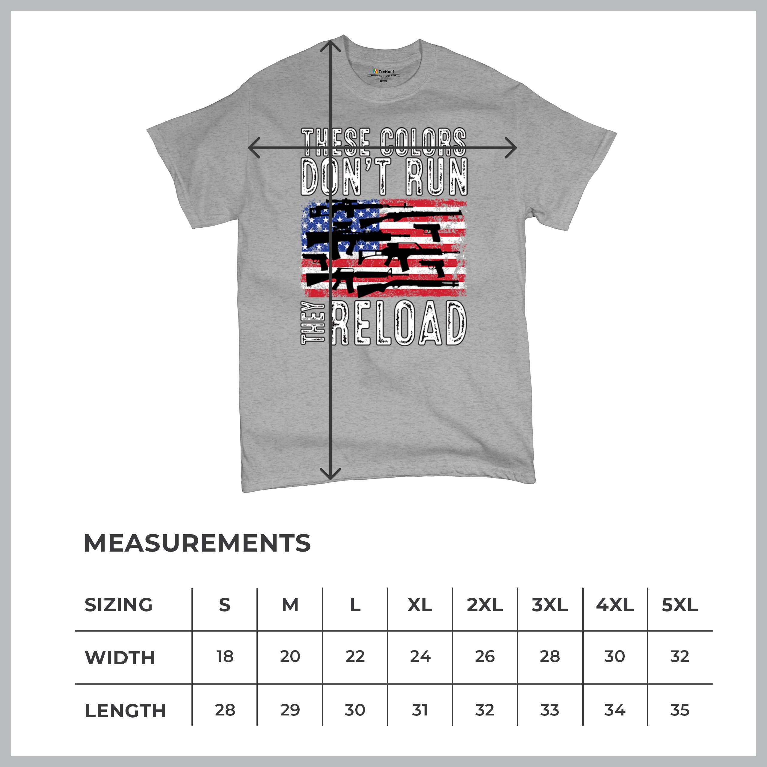 These Colors Don't Run They Reload T-shirt 2nd Amendment Gun Rights Men's Tee - Picture 15 of 113