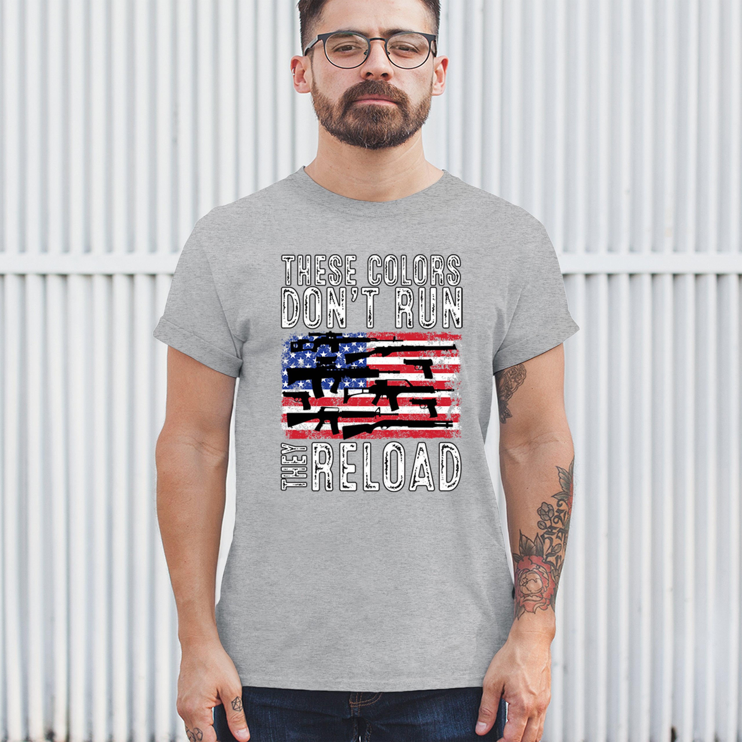 These Colors Don't Run They Reload T-shirt 2nd Amendment Gun Rights Men's Tee - Picture 12 of 113