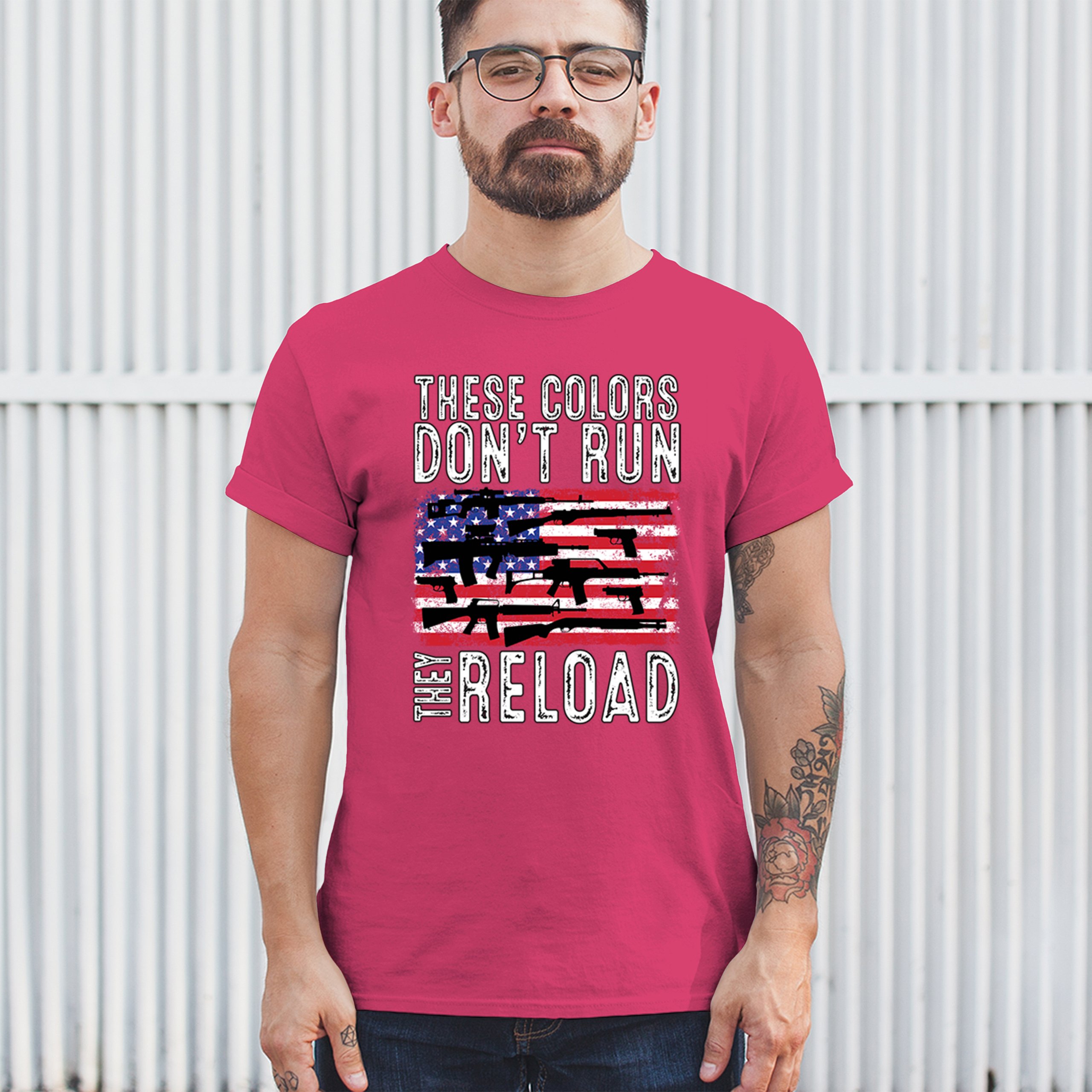 These Colors Don't Run They Reload T-shirt 2nd Amendment Gun Rights Men's Tee - Picture 26 of 113
