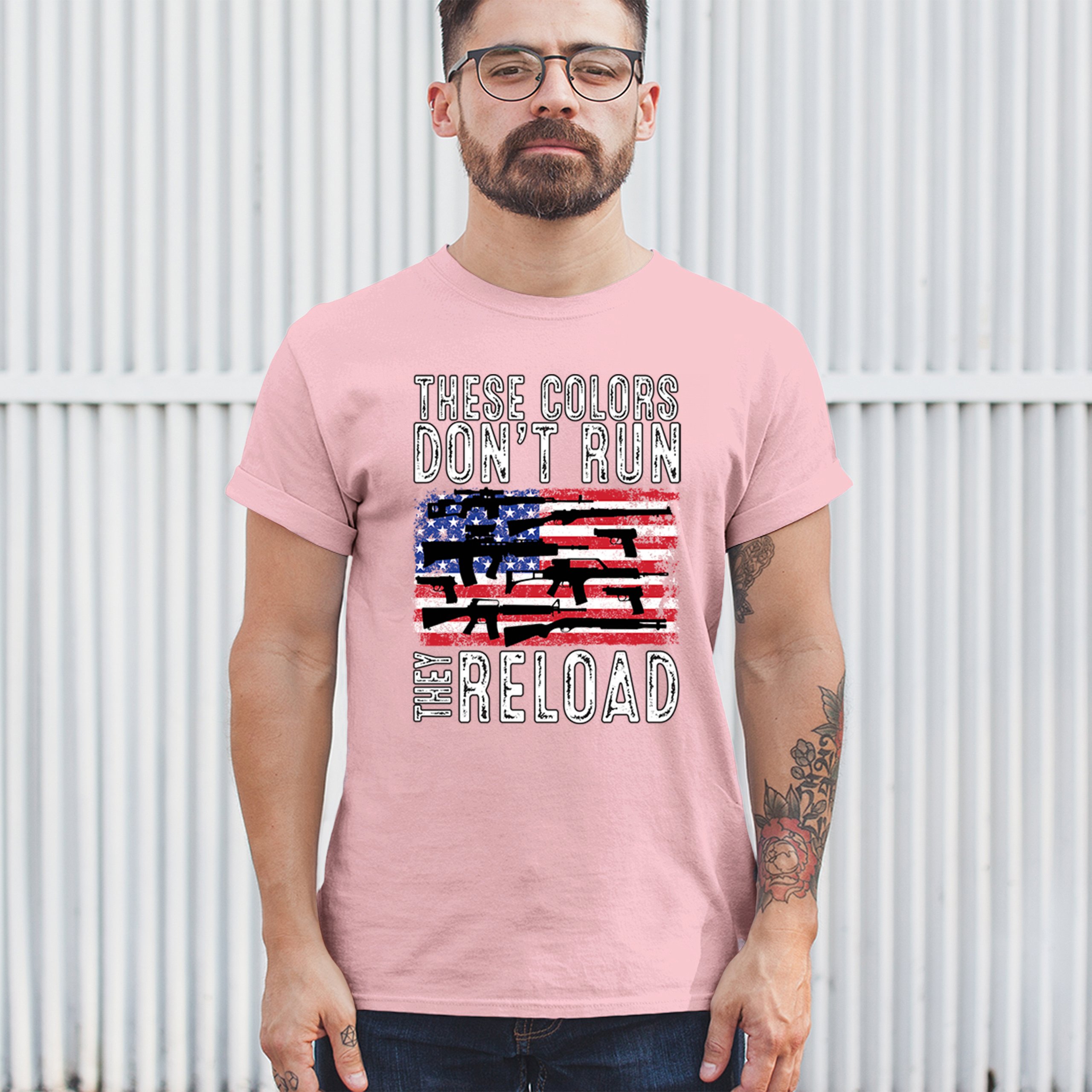 These Colors Don't Run They Reload T-shirt 2nd Amendment Gun Rights Men's Tee - Picture 89 of 113