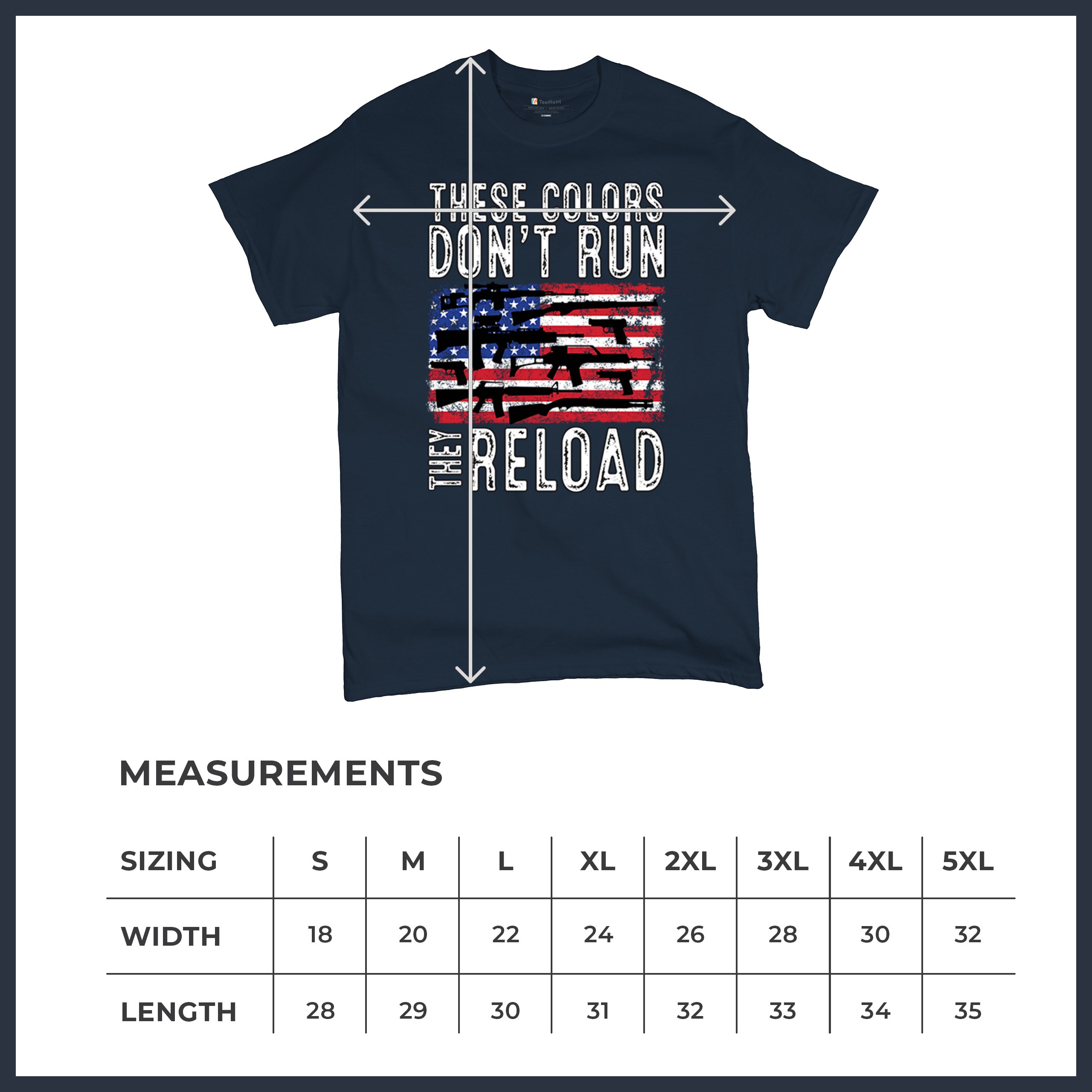 These Colors Don't Run They Reload T-shirt 2nd Amendment Gun Rights Men's Tee - Picture 57 of 113
