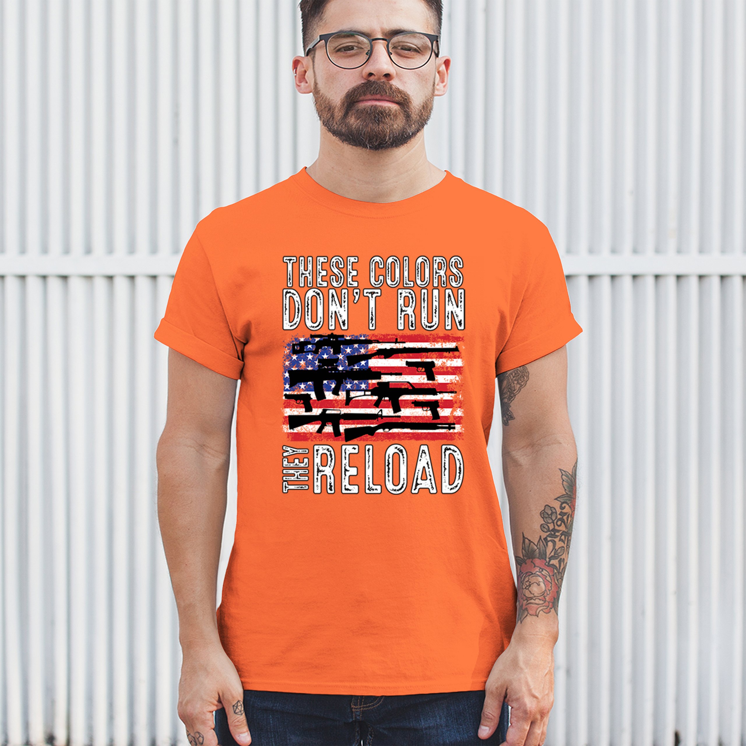 These Colors Don't Run They Reload T-shirt 2nd Amendment Gun Rights Men's Tee - Picture 19 of 113