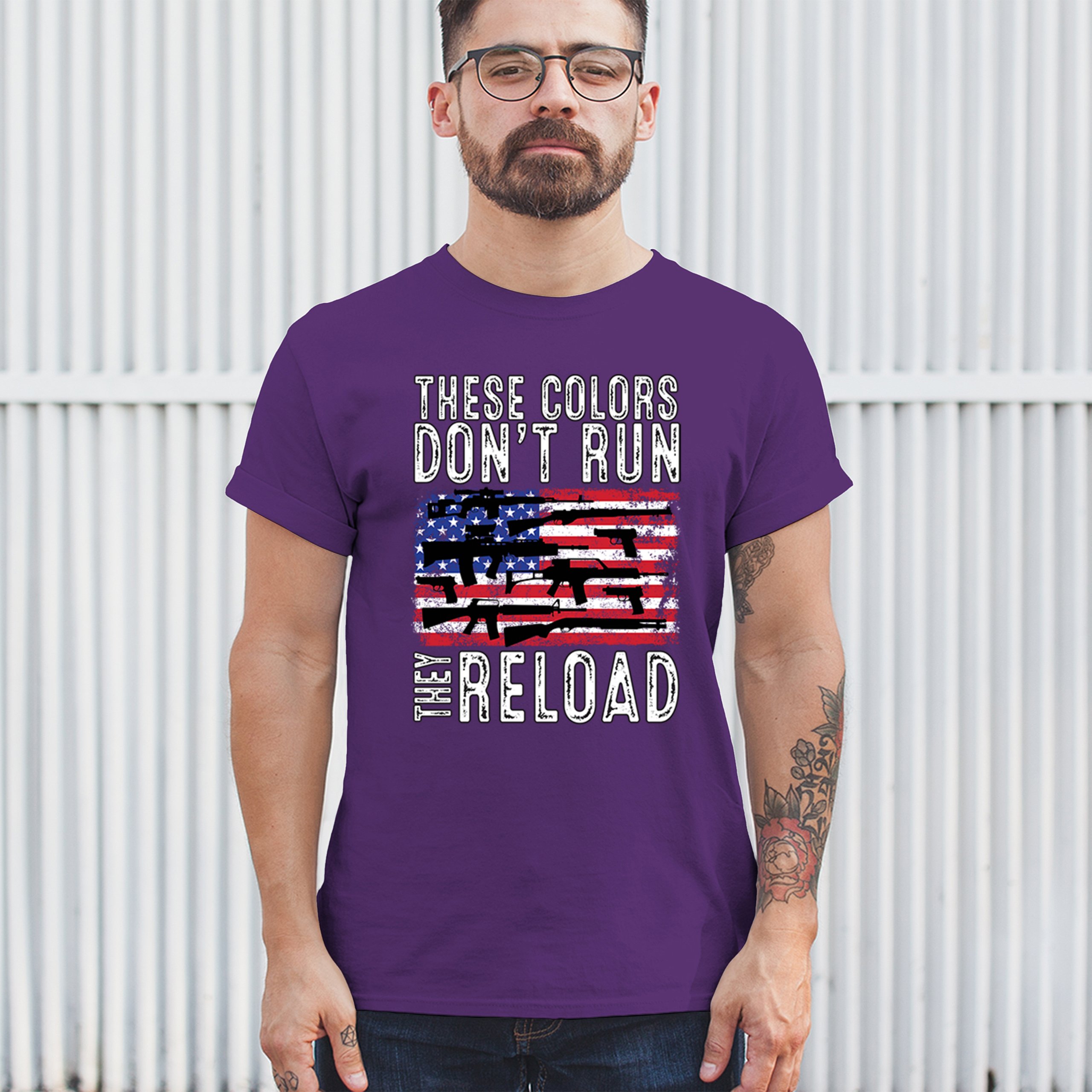These Colors Don't Run They Reload T-shirt 2nd Amendment Gun Rights Men's Tee - Picture 33 of 113