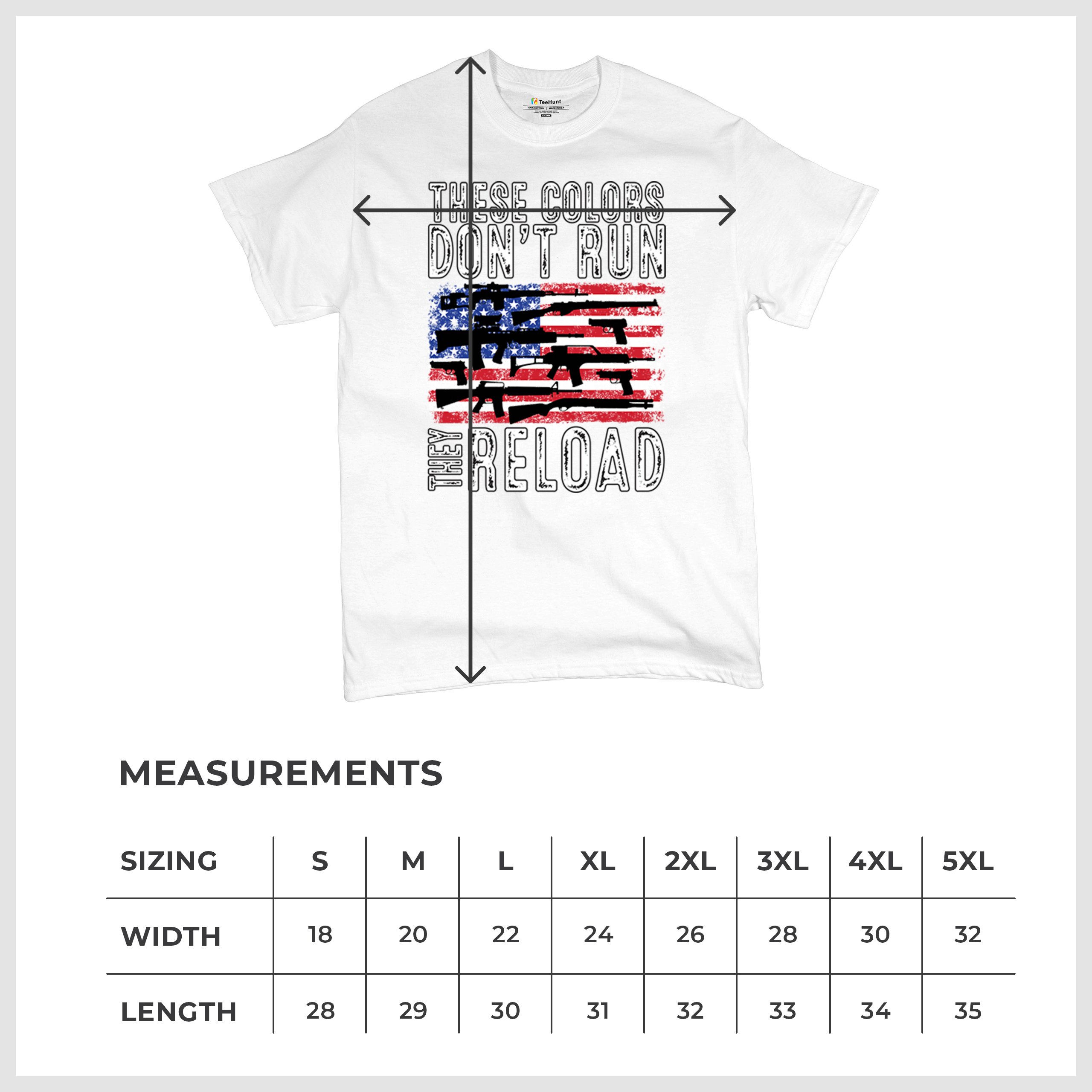 These Colors Don't Run They Reload T-shirt 2nd Amendment Gun Rights Men's Tee - Picture 50 of 113