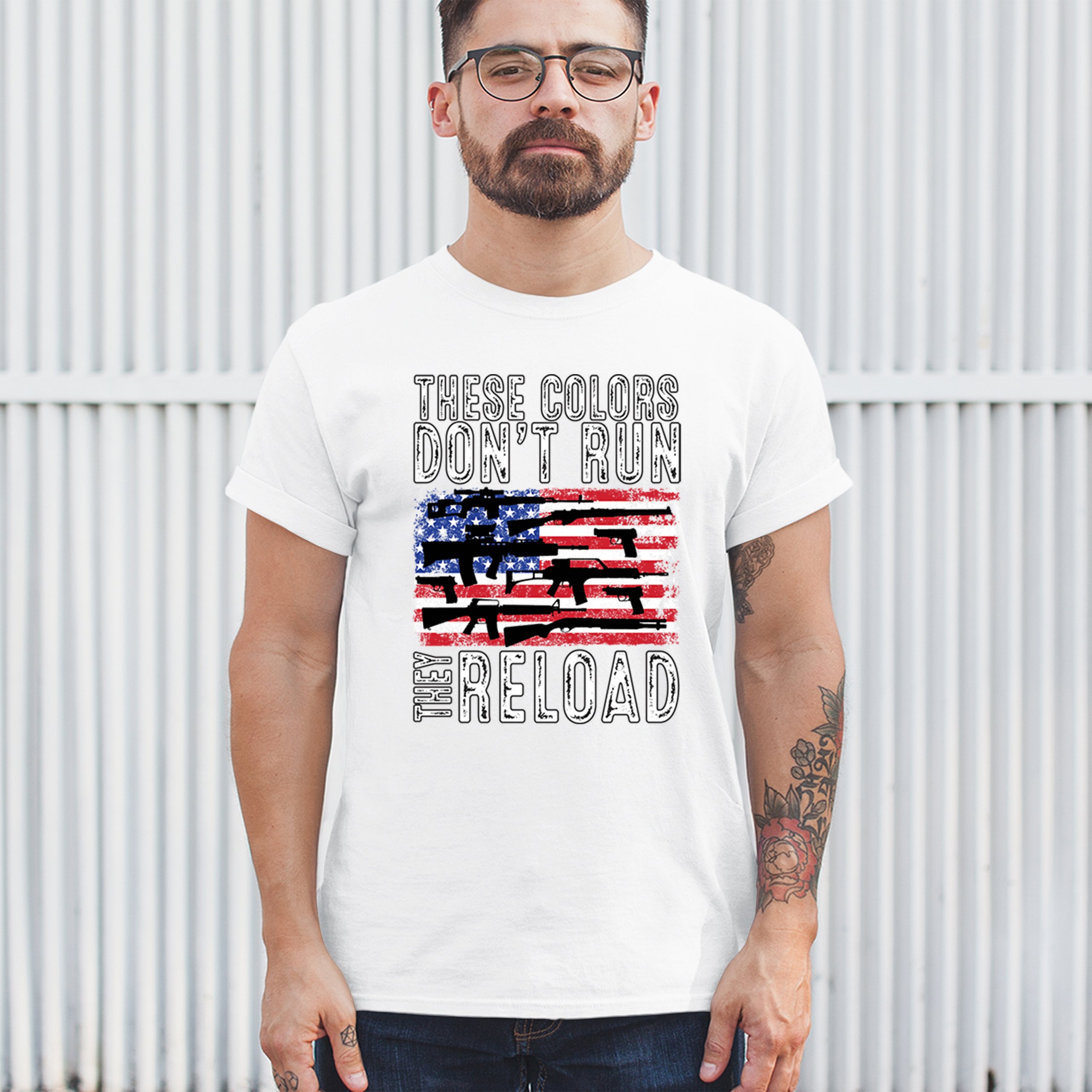 These Colors Don't Run They Reload T-shirt 2nd Amendment Gun Rights Men's Tee - Picture 47 of 113