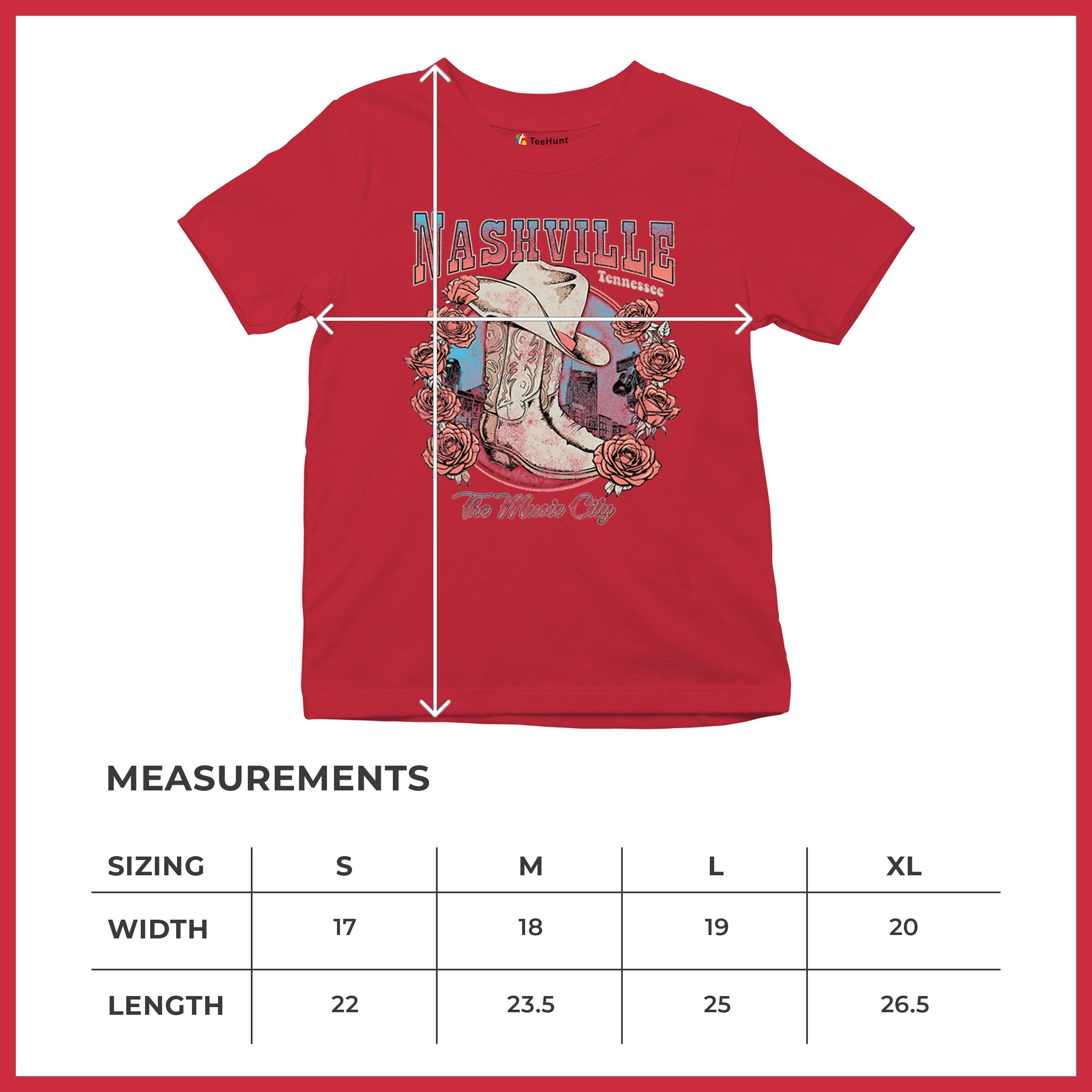 Nashville The Music City Youth T-shirt Country Cowgirl Boots and Hat Kids - Picture 22 of 50