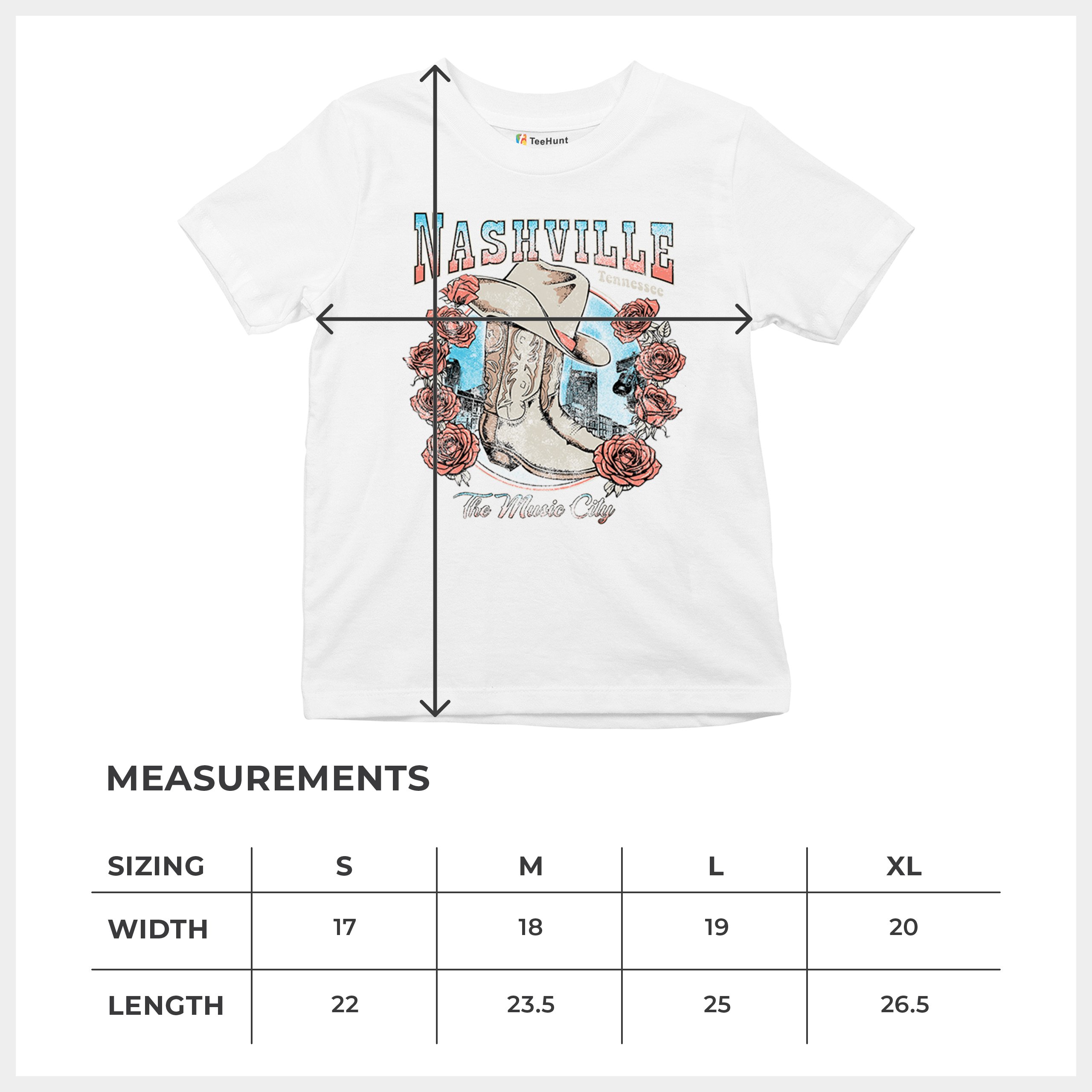 Nashville The Music City Youth T-shirt Country Cowgirl Boots and Hat Kids - Picture 29 of 50