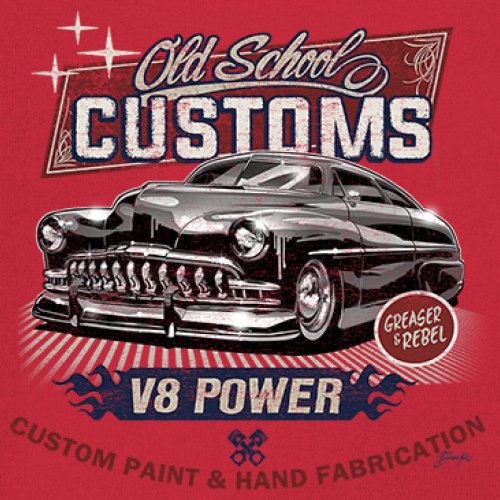 Old School Custom V8 Youth T-shirt Hot Rod Greaser & Rebel Classic Car Kids - Picture 18 of 50