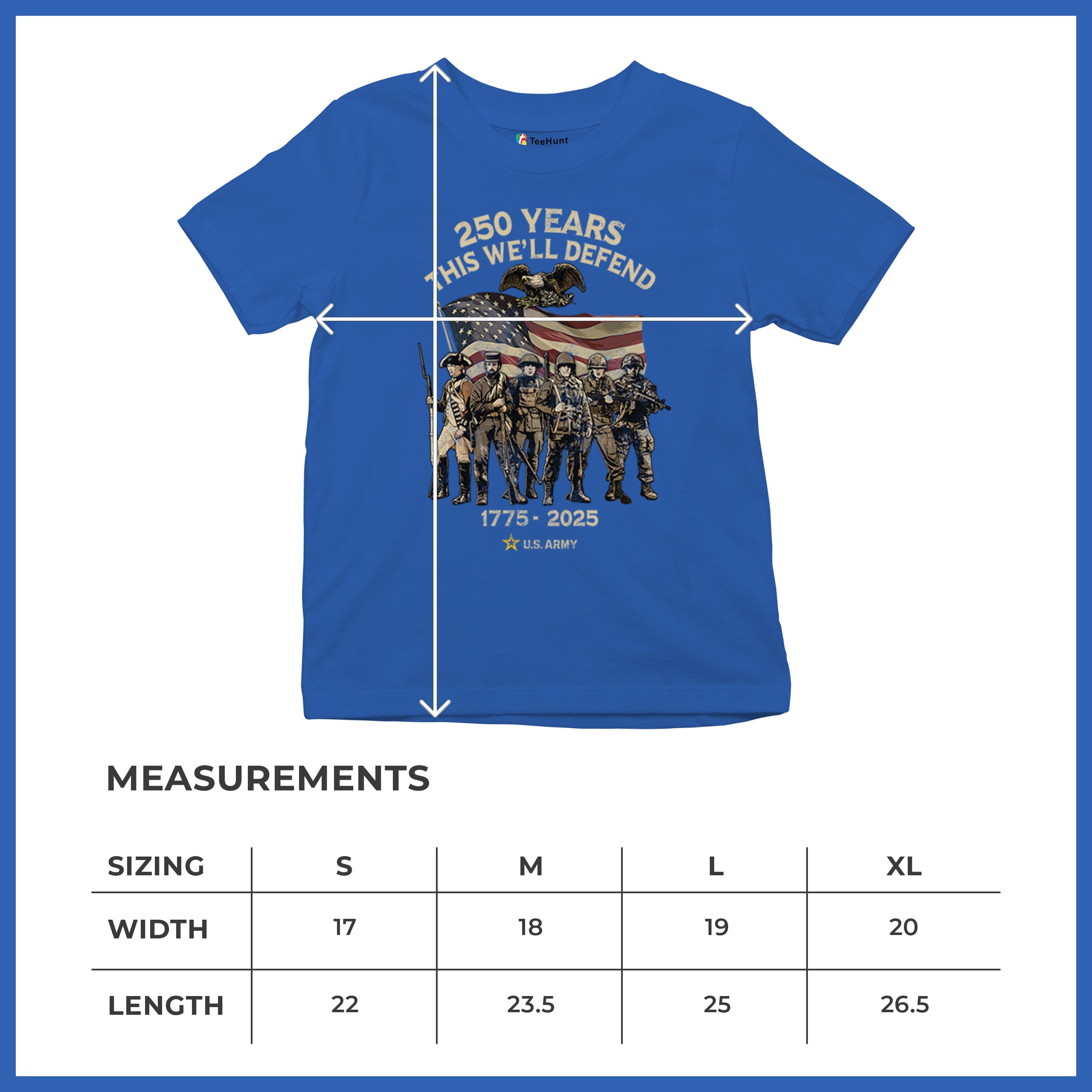 US Army 250 Years Youth T-shirt American Military Veteran DD 214 Kids - Picture 36 of 43