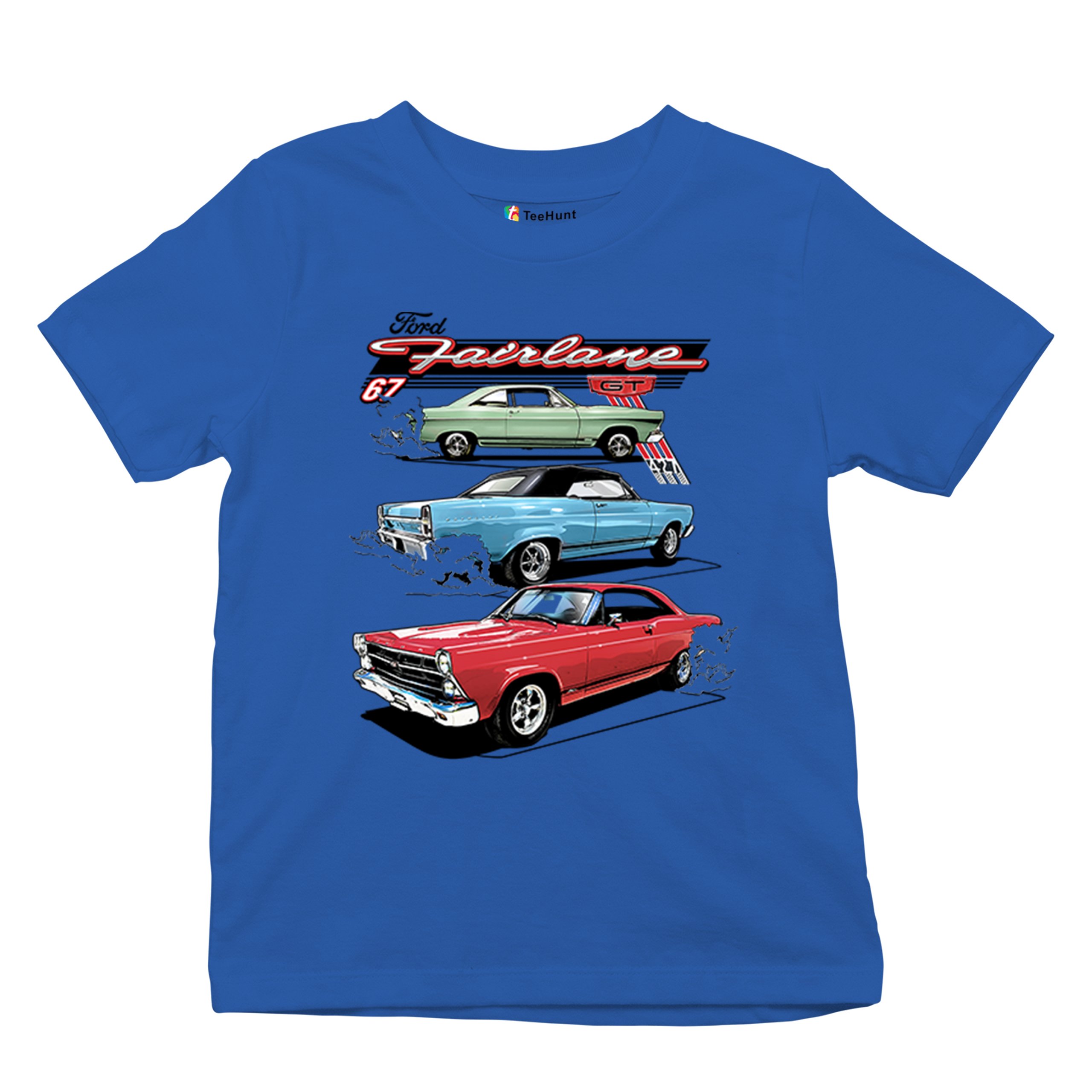 1967 Ford Fairlane GT Youth T-shirt American Muscle Car Vintage 60s Retro Kids - Picture 41 of 50