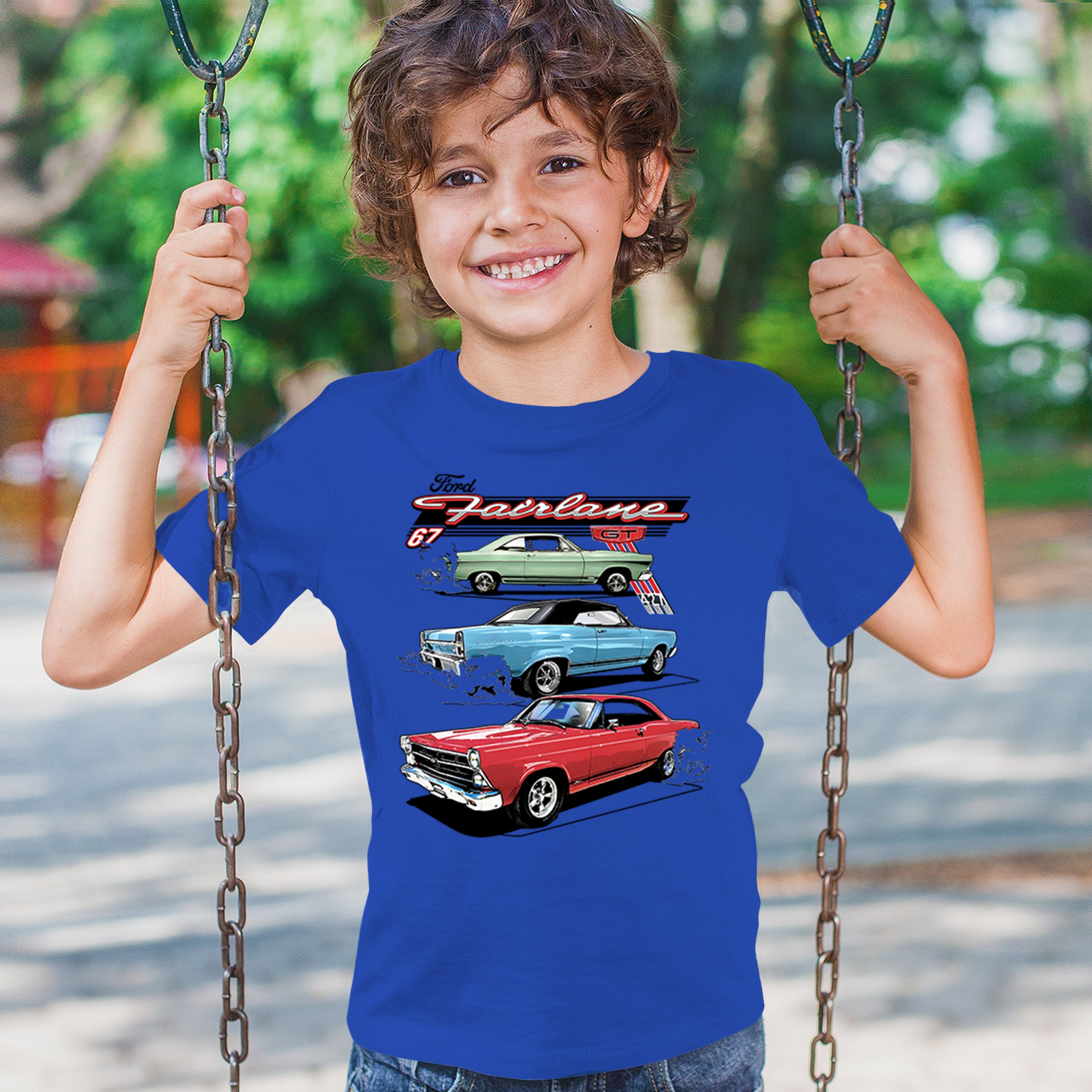 1967 Ford Fairlane GT Youth T-shirt American Muscle Car Vintage 60s Retro Kids - Picture 40 of 50