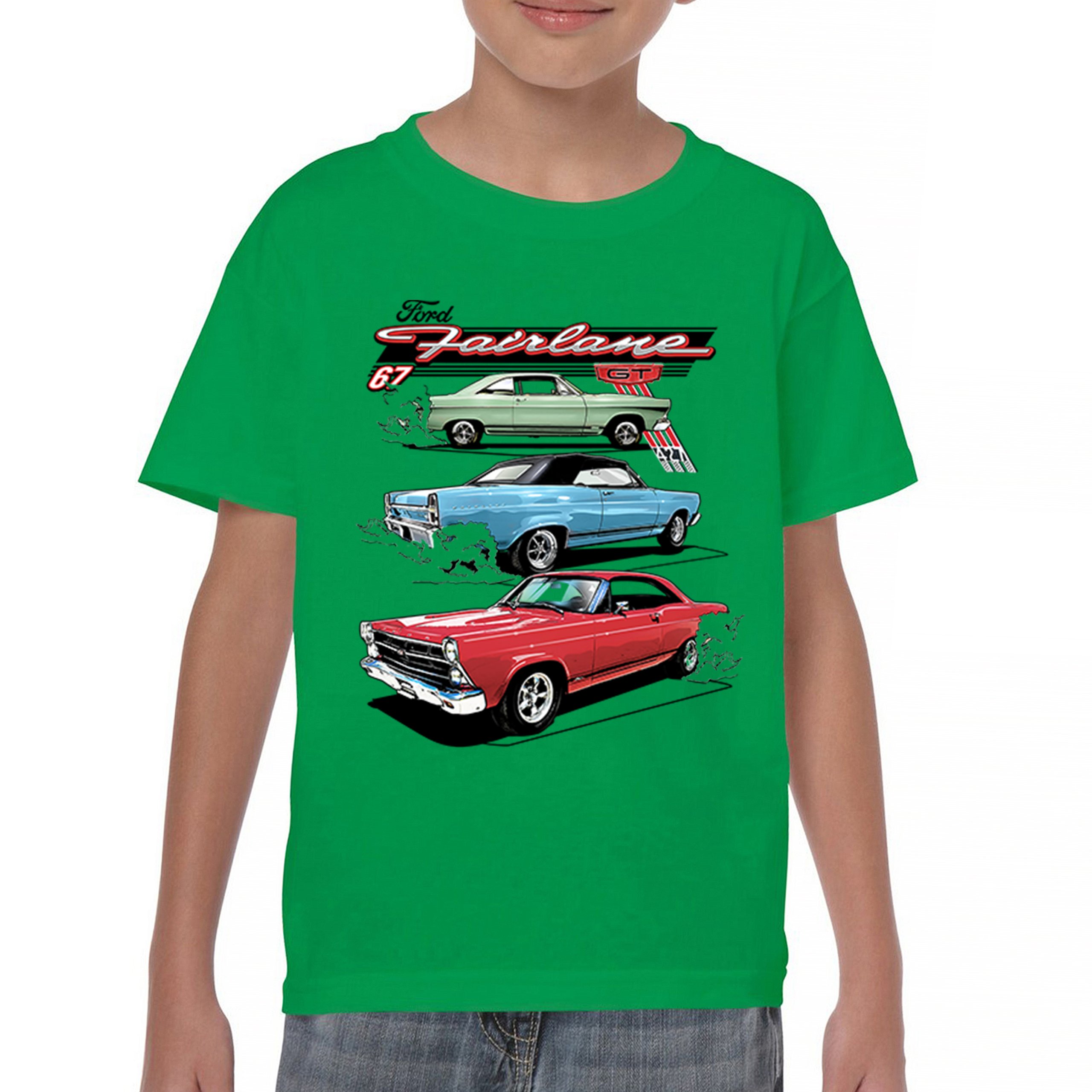 1967 Ford Fairlane GT Youth T-shirt American Muscle Car Vintage 60s Retro Kids - Picture 30 of 50