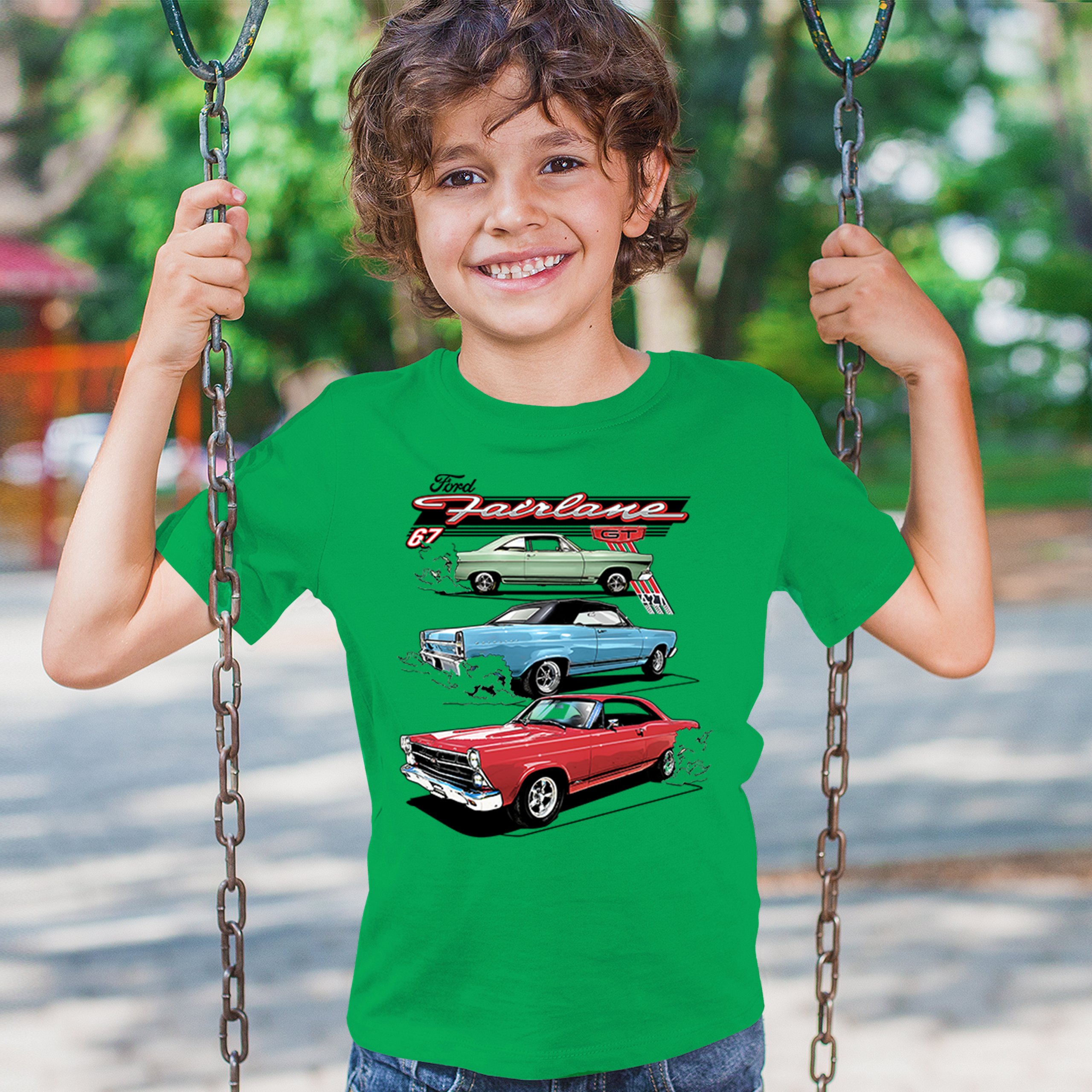 1967 Ford Fairlane GT Youth T-shirt American Muscle Car Vintage 60s Retro Kids - Picture 33 of 50