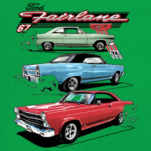 1967 Ford Fairlane GT Youth T-shirt American Muscle Car Vintage 60s Retro Kids - Picture 32 of 50