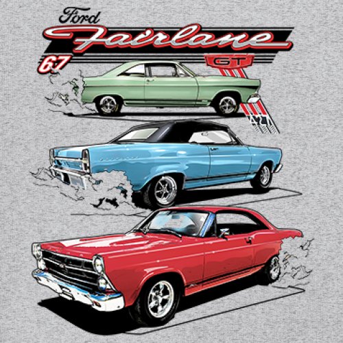 1967 Ford Fairlane GT Youth T-shirt American Muscle Car Vintage 60s Retro Kids - Picture 11 of 50
