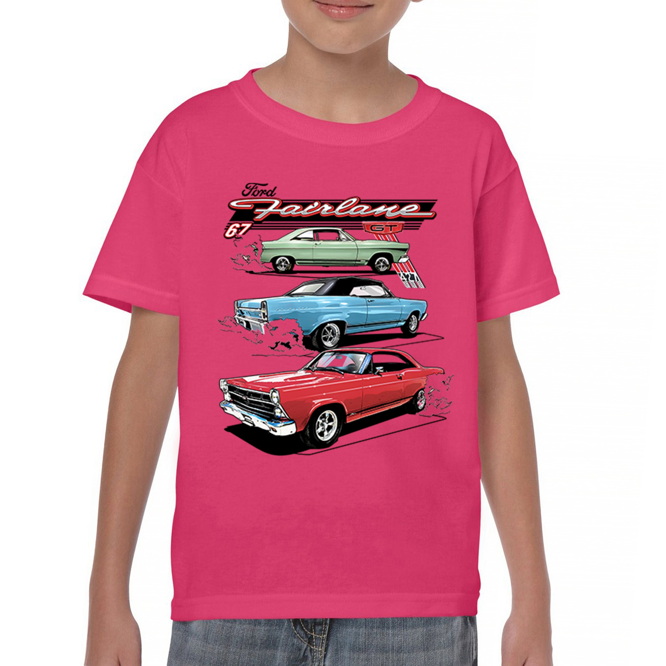 1967 Ford Fairlane GT Youth T-shirt American Muscle Car Vintage 60s Retro Kids - Picture 44 of 50
