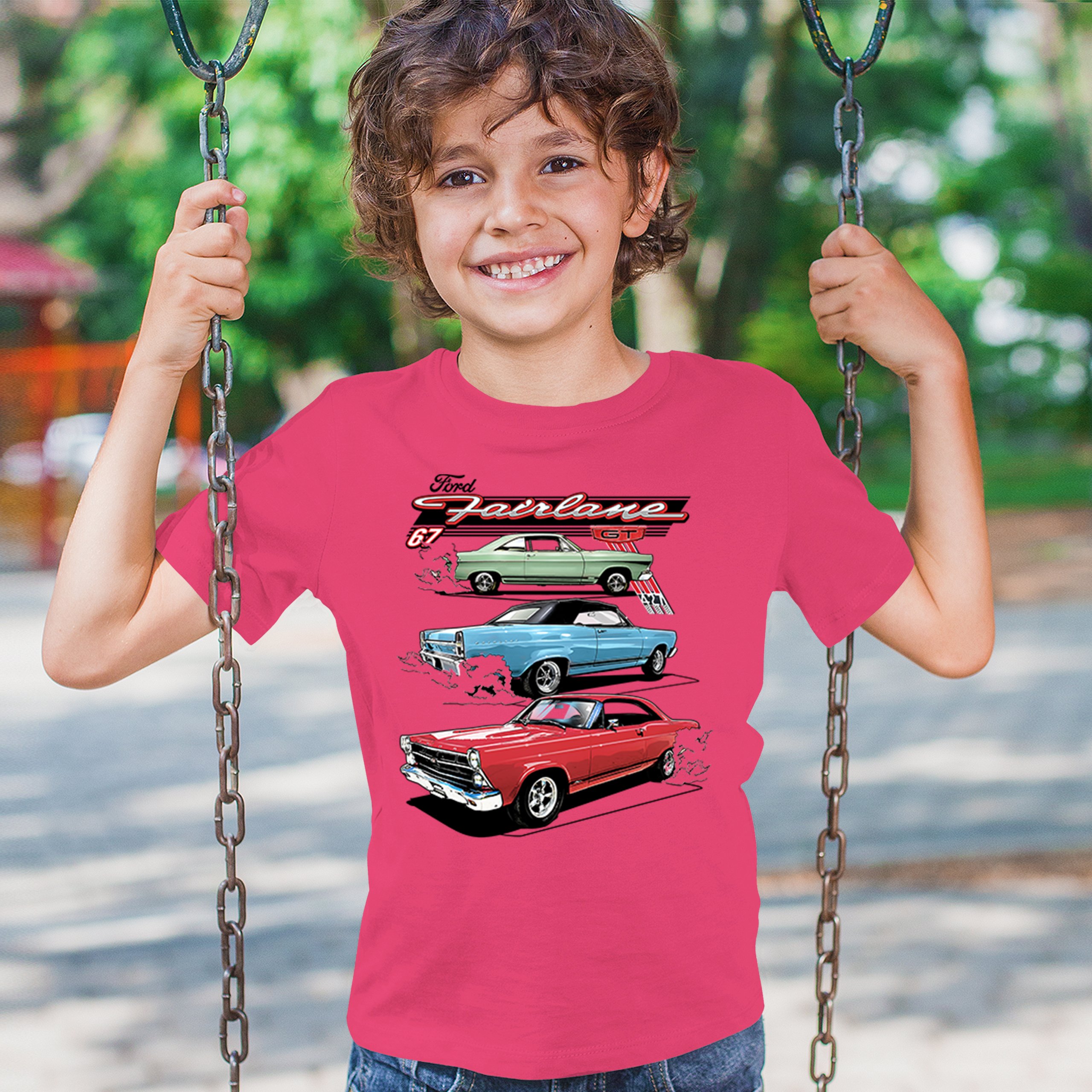 1967 Ford Fairlane GT Youth T-shirt American Muscle Car Vintage 60s Retro Kids - Picture 47 of 50