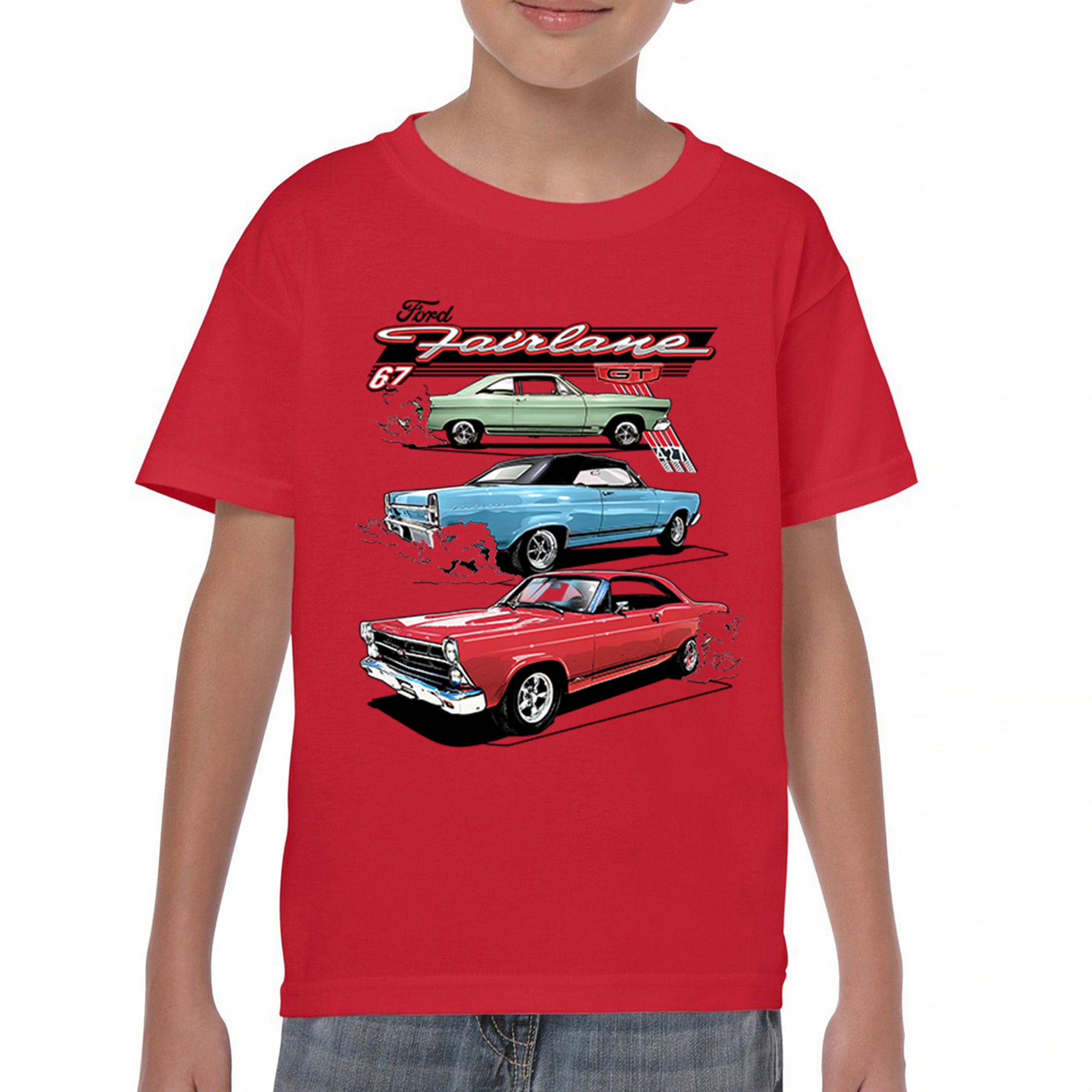 1967 Ford Fairlane GT Youth T-shirt American Muscle Car Vintage 60s Retro Kids - Picture 16 of 50