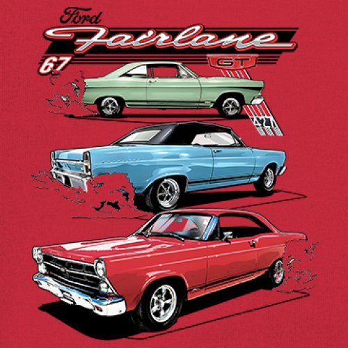 1967 Ford Fairlane GT Youth T-shirt American Muscle Car Vintage 60s Retro Kids - Picture 18 of 50